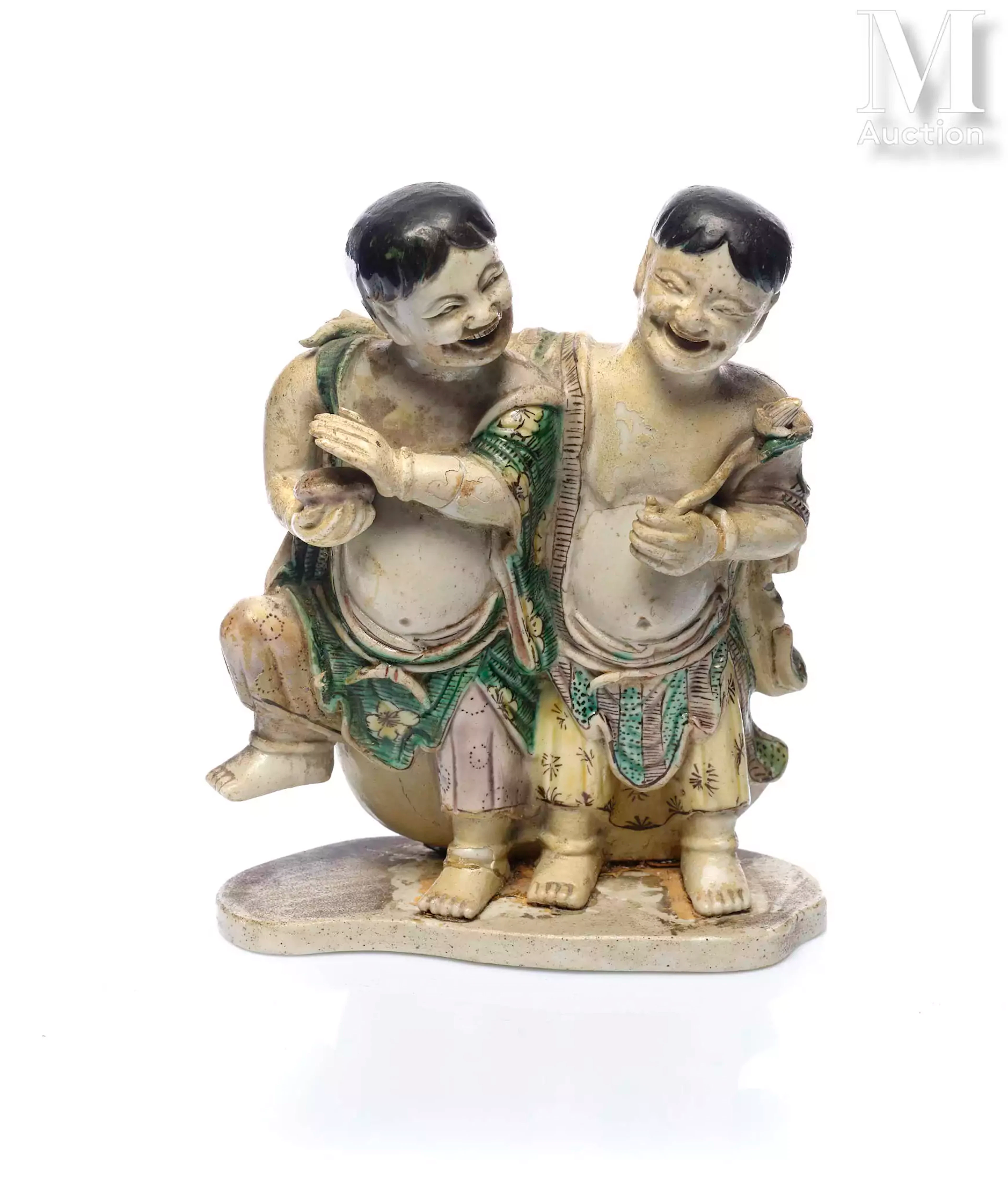 CHINE, Epoque Kangxi, XVIIIe siècle Groupe en porcelaine