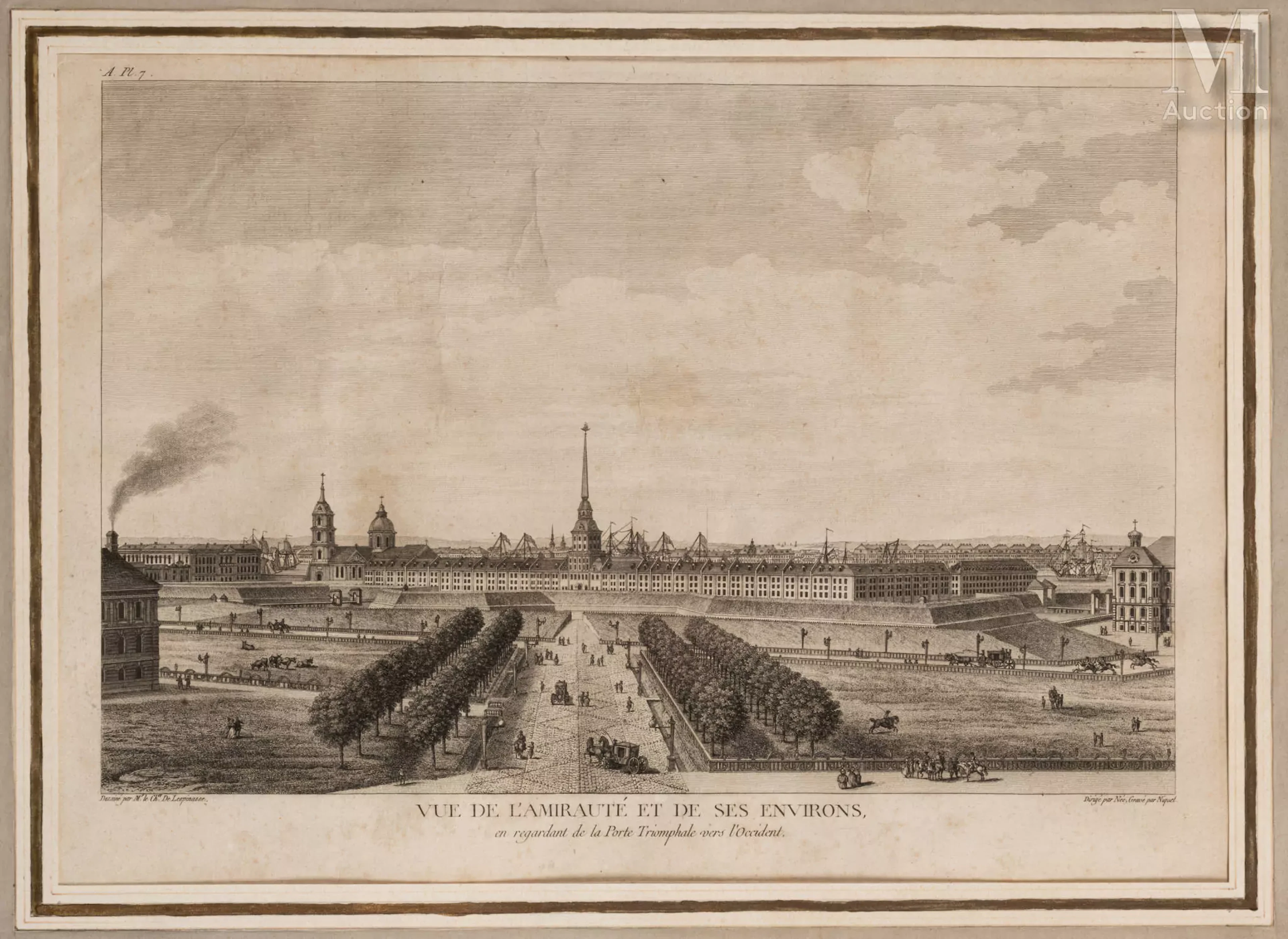 Paire de gravures sur papier