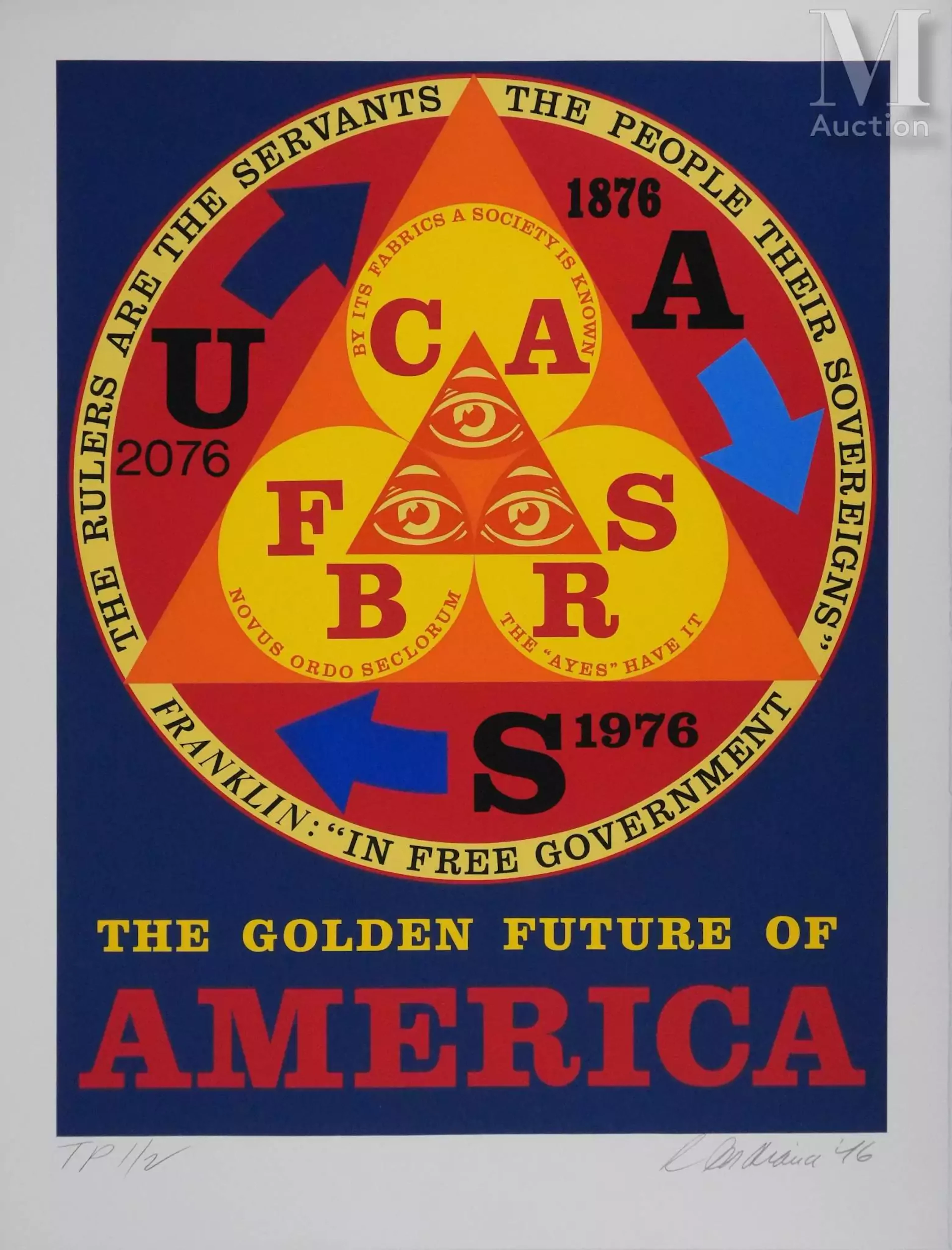 INDIANA Robert The Golden Future of America, 1976