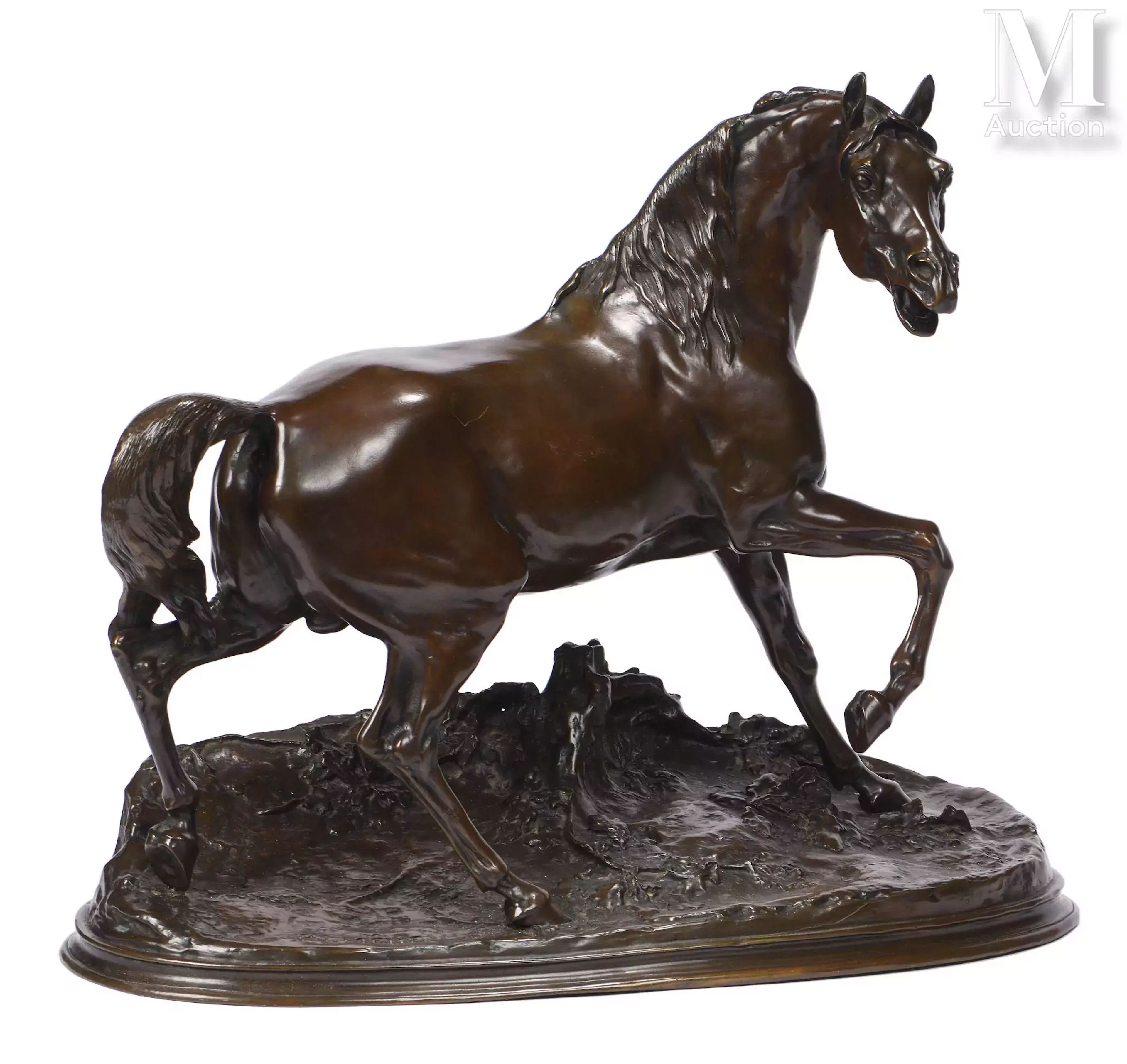 D'après Pierre-Jules MENE ( Paris,1810 - 1879) Cheval libre