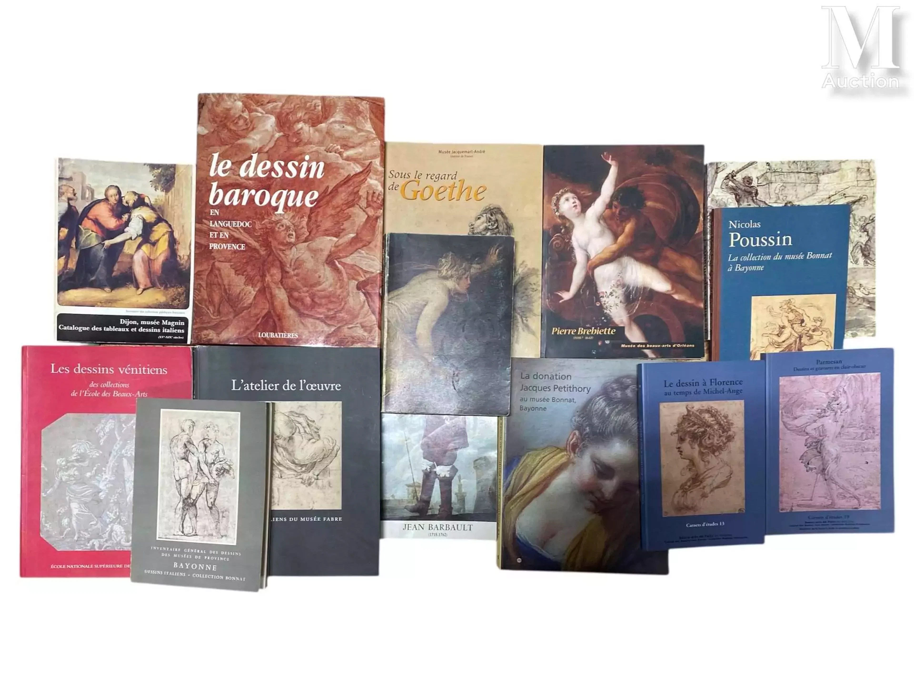 Réunion de publications de musée français sur le dessin