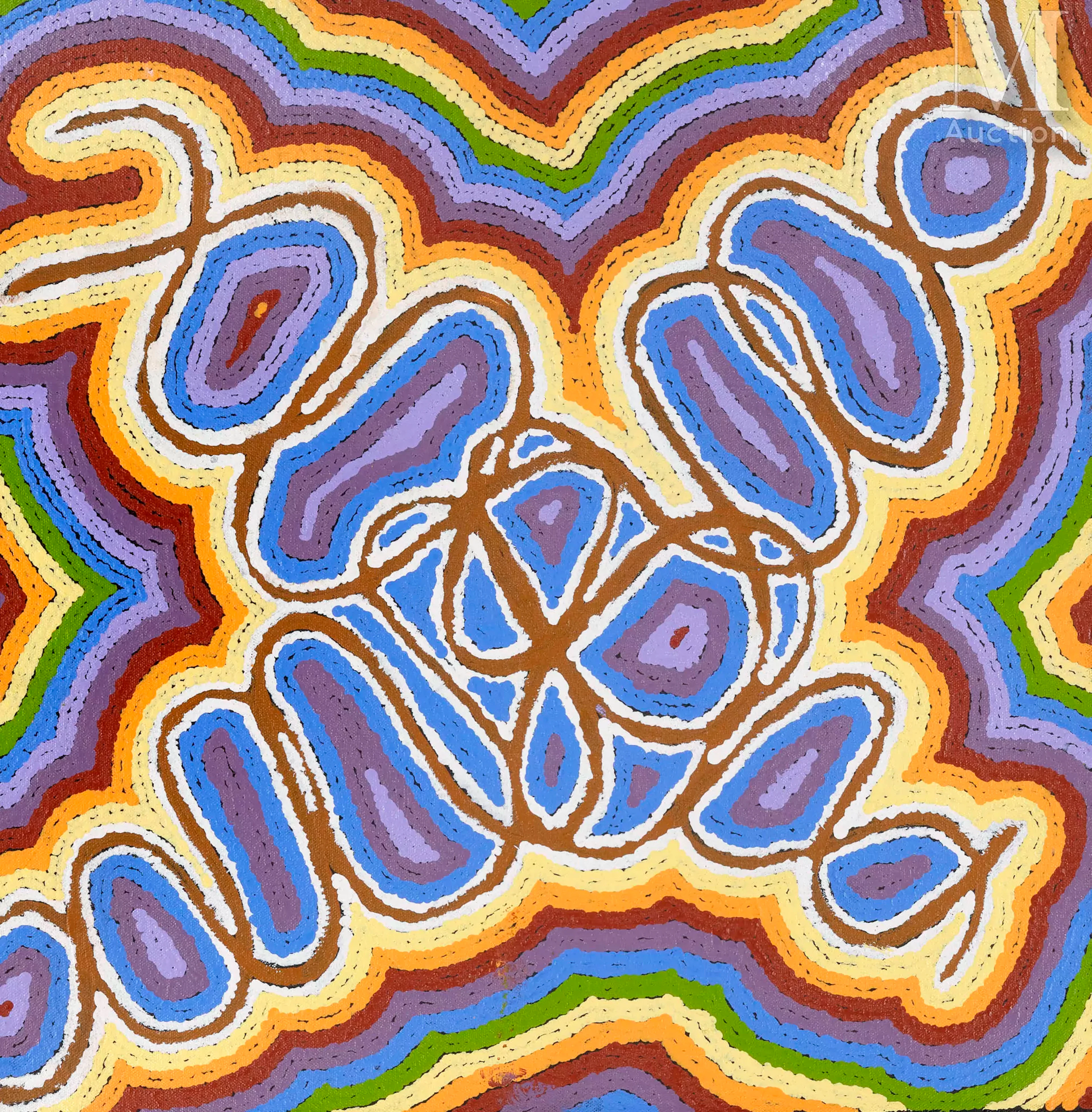Cheryl Walker Nakamarra (XXè - ) Yarla Jukurrpa (Bush potato Dreaming)