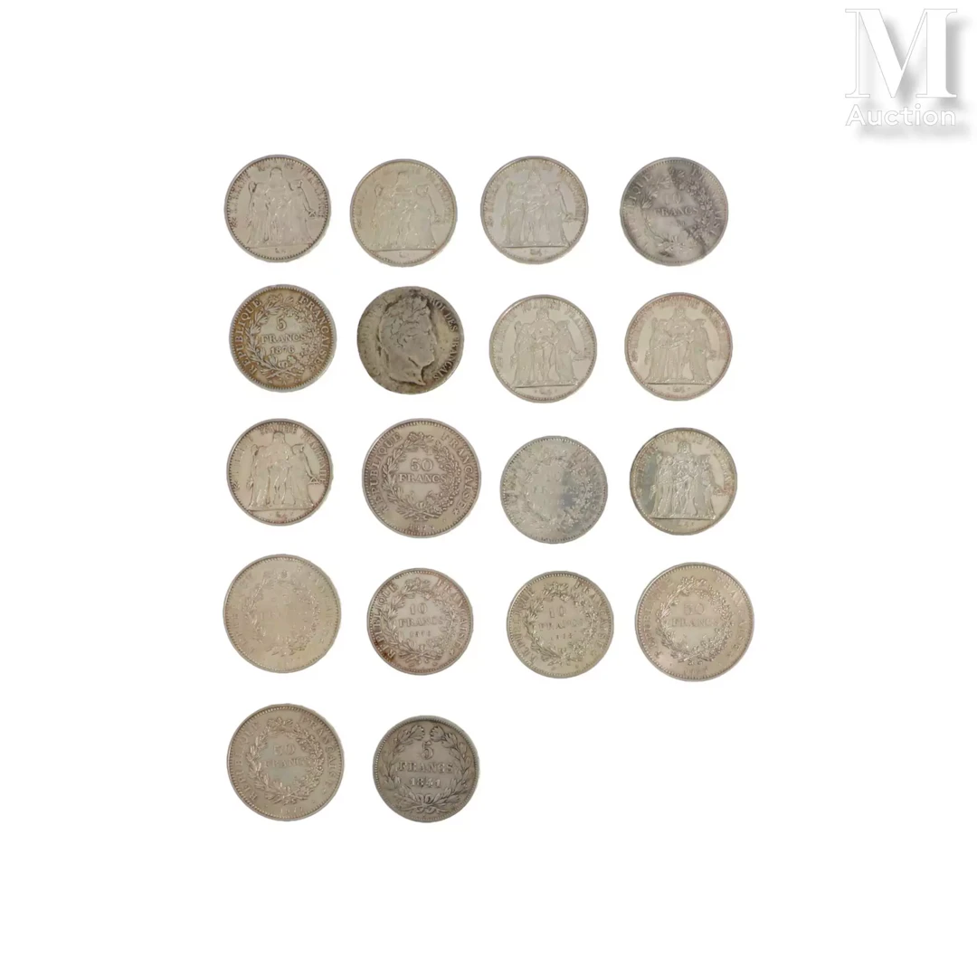 Lot de pièces en argent