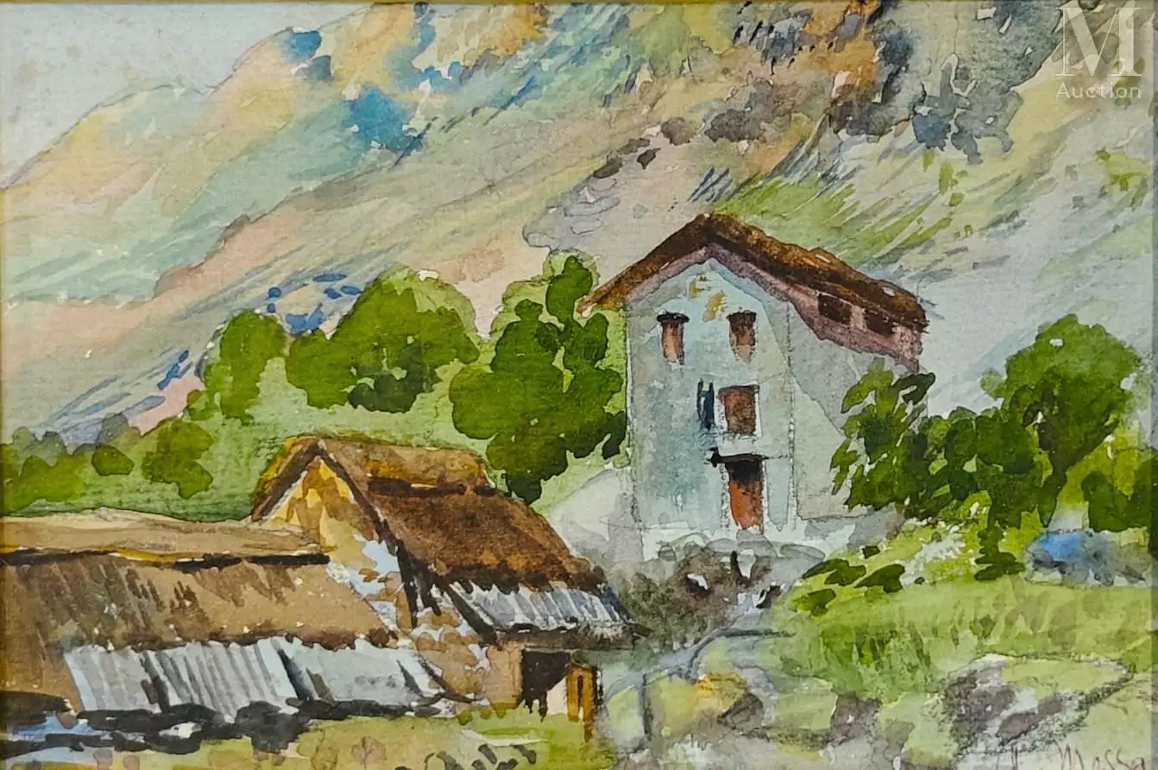 Gustave Adolphe MOSSA (1883-1971), attribuée à Vue de ferme