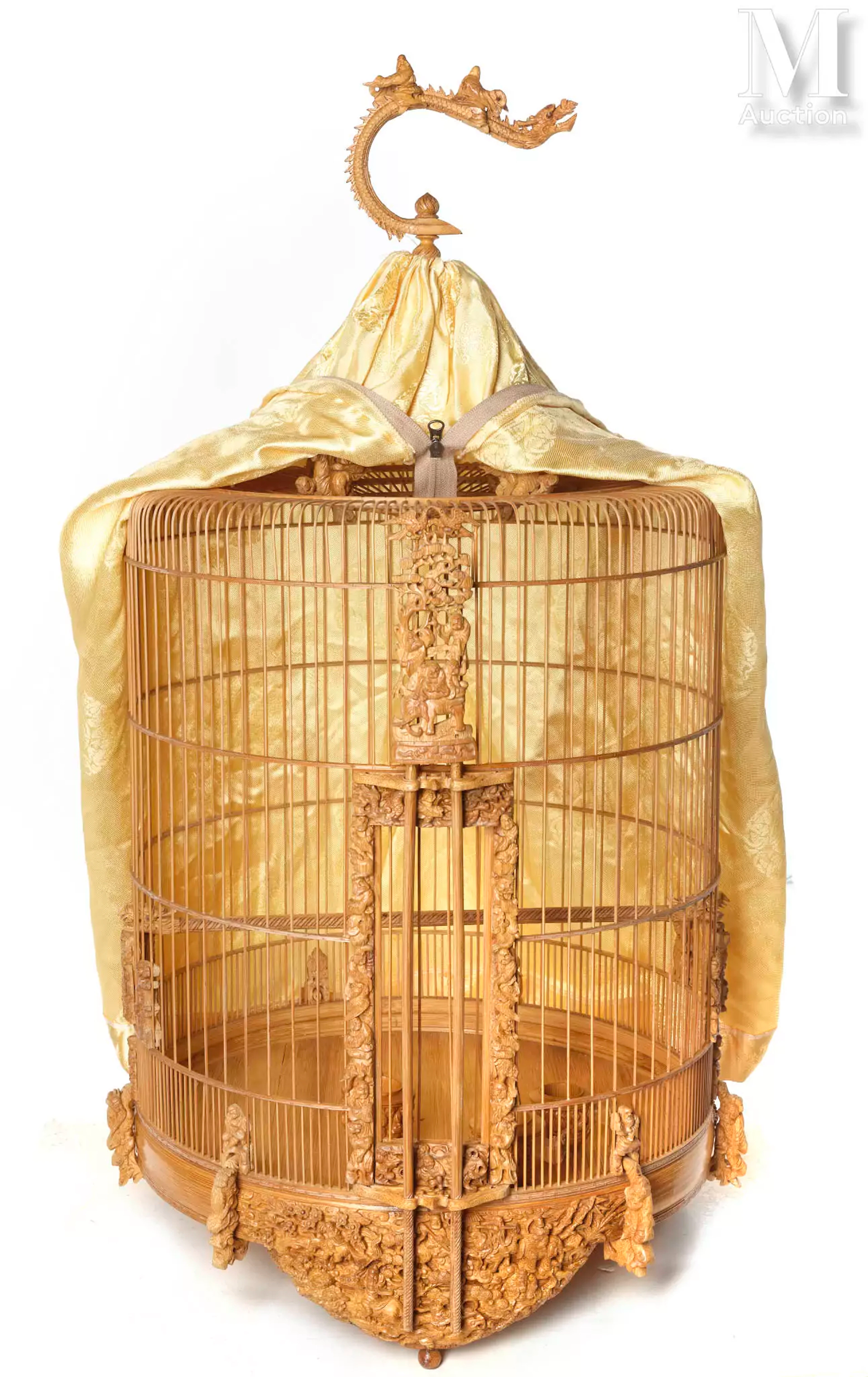 VIETNAM, XXe siècle Cage à oiseau en bambou
