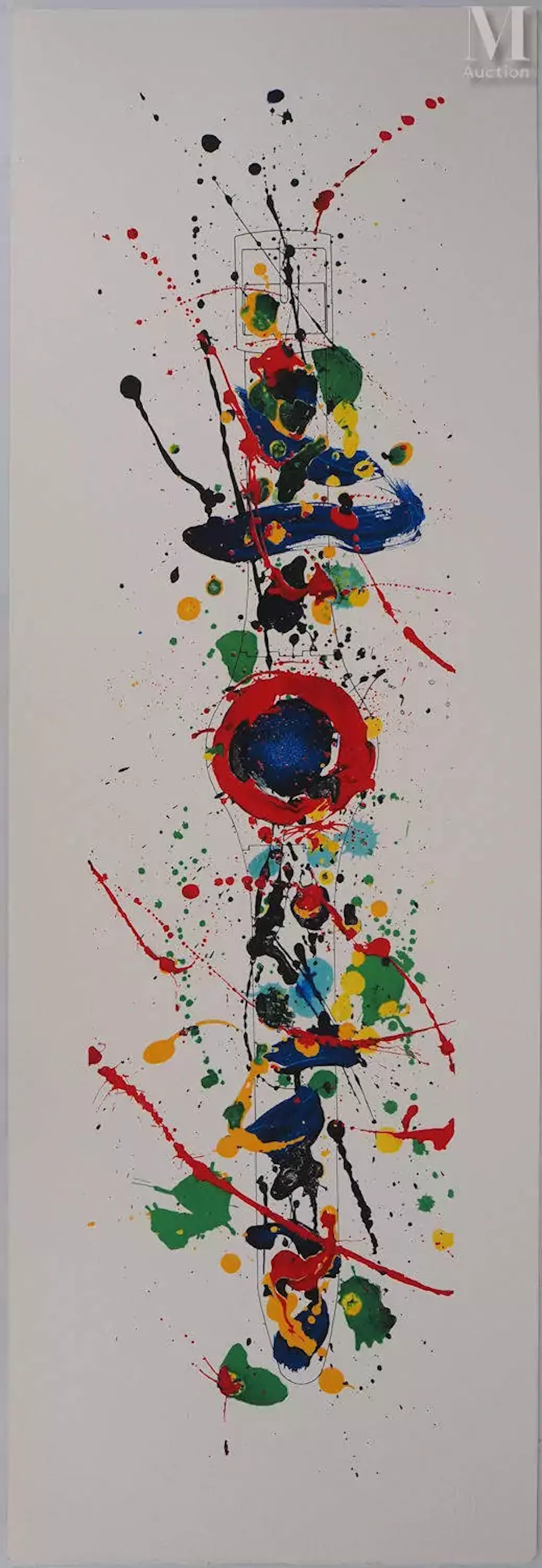 FRANCIS Sam (1923 - 1994) Harmonie de couleurs : Hommage à la montre, 1992