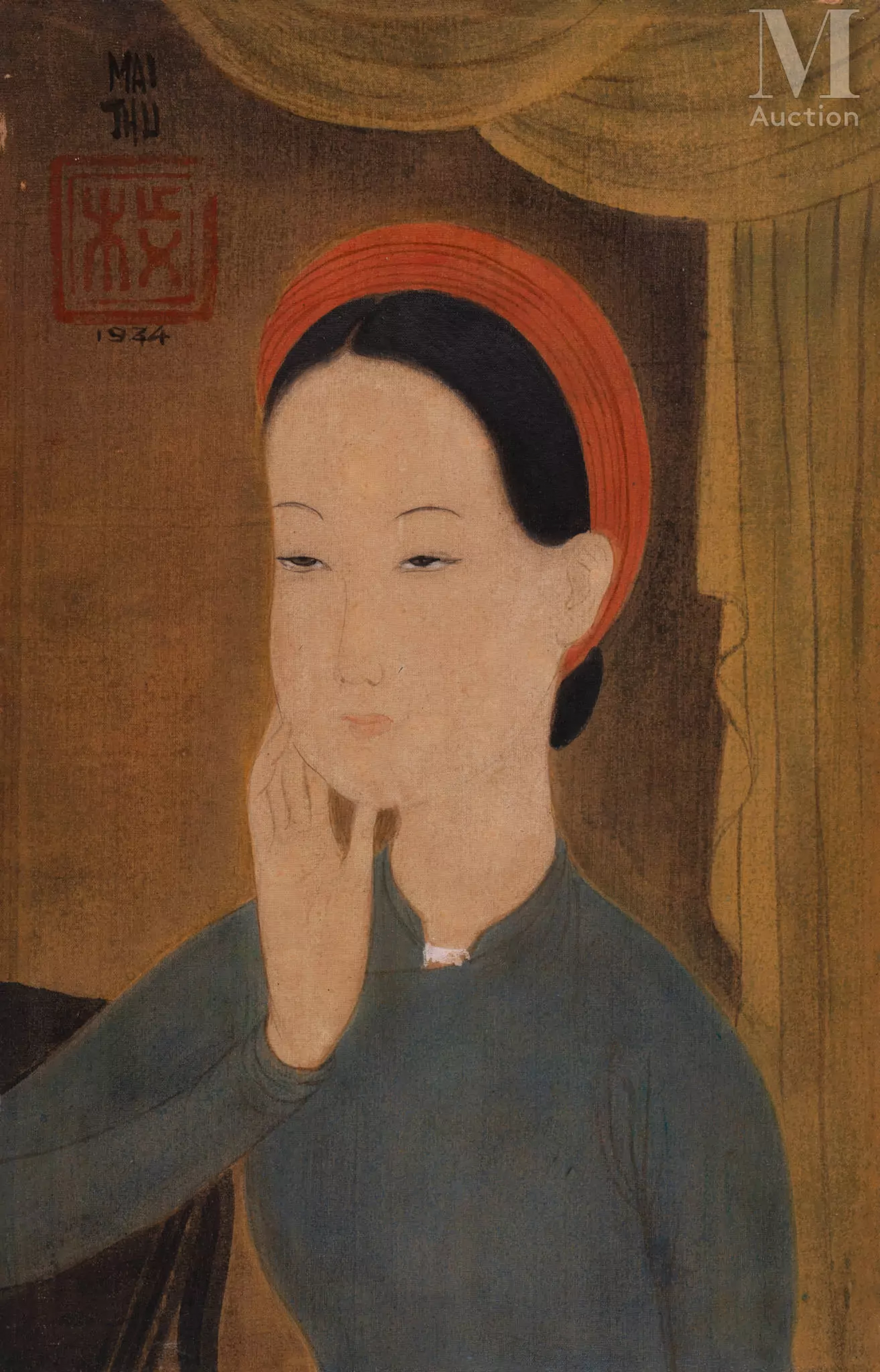 Ⓗ MAI TRUNG THU (1906 - 1980) "Rêverie", 1944
