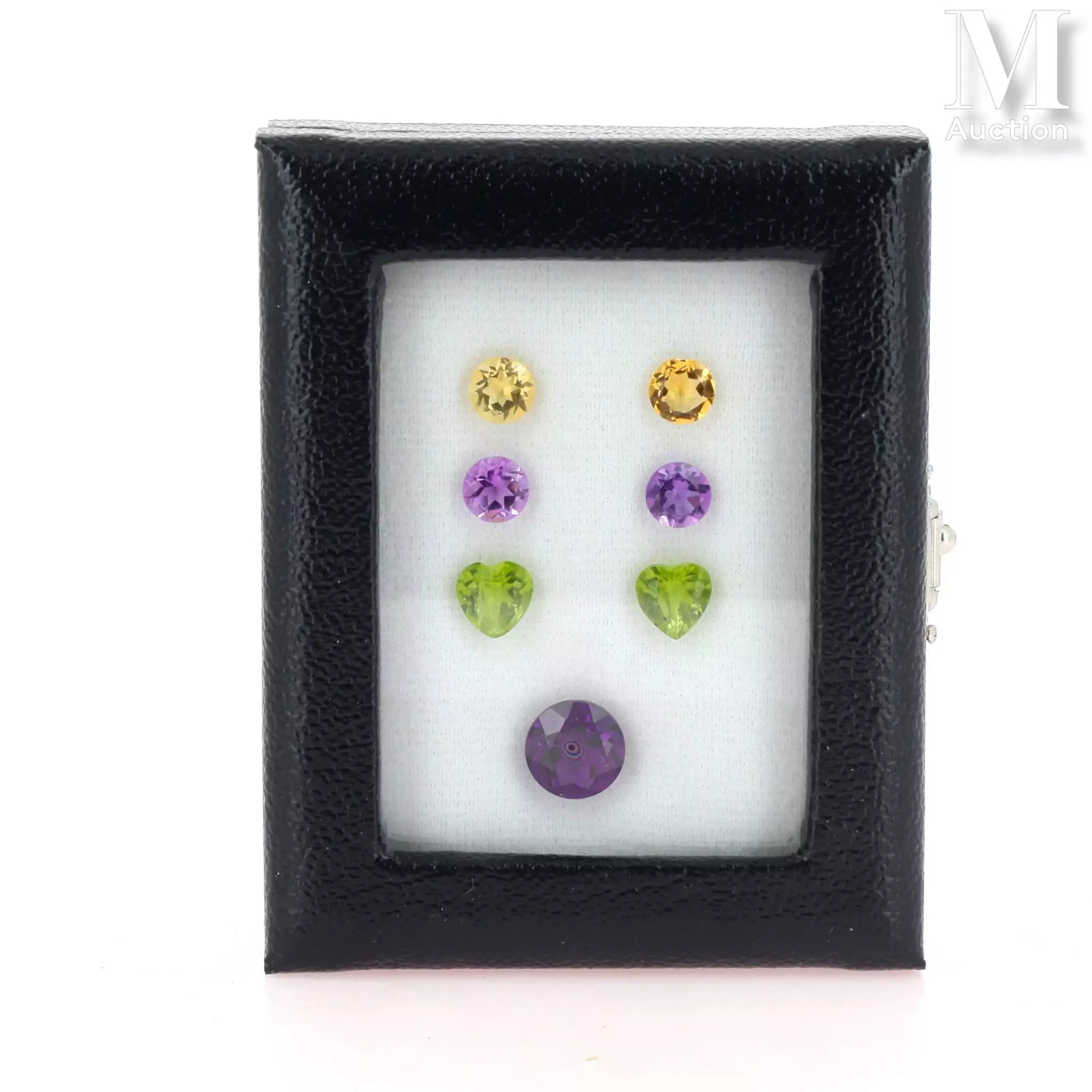 Arrangement de pierres de couleurs