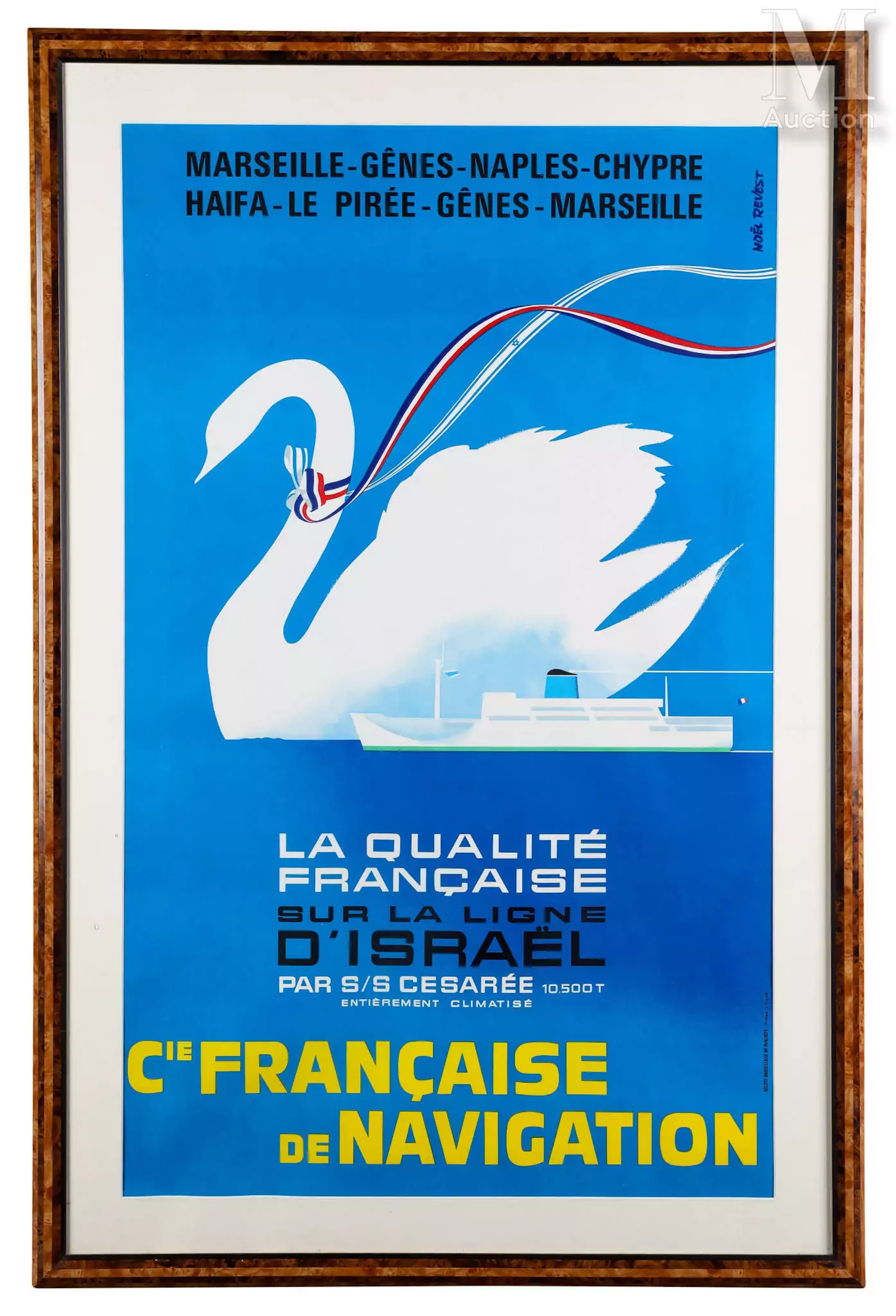 Affiche compagnie française de navigation par Noël Revest