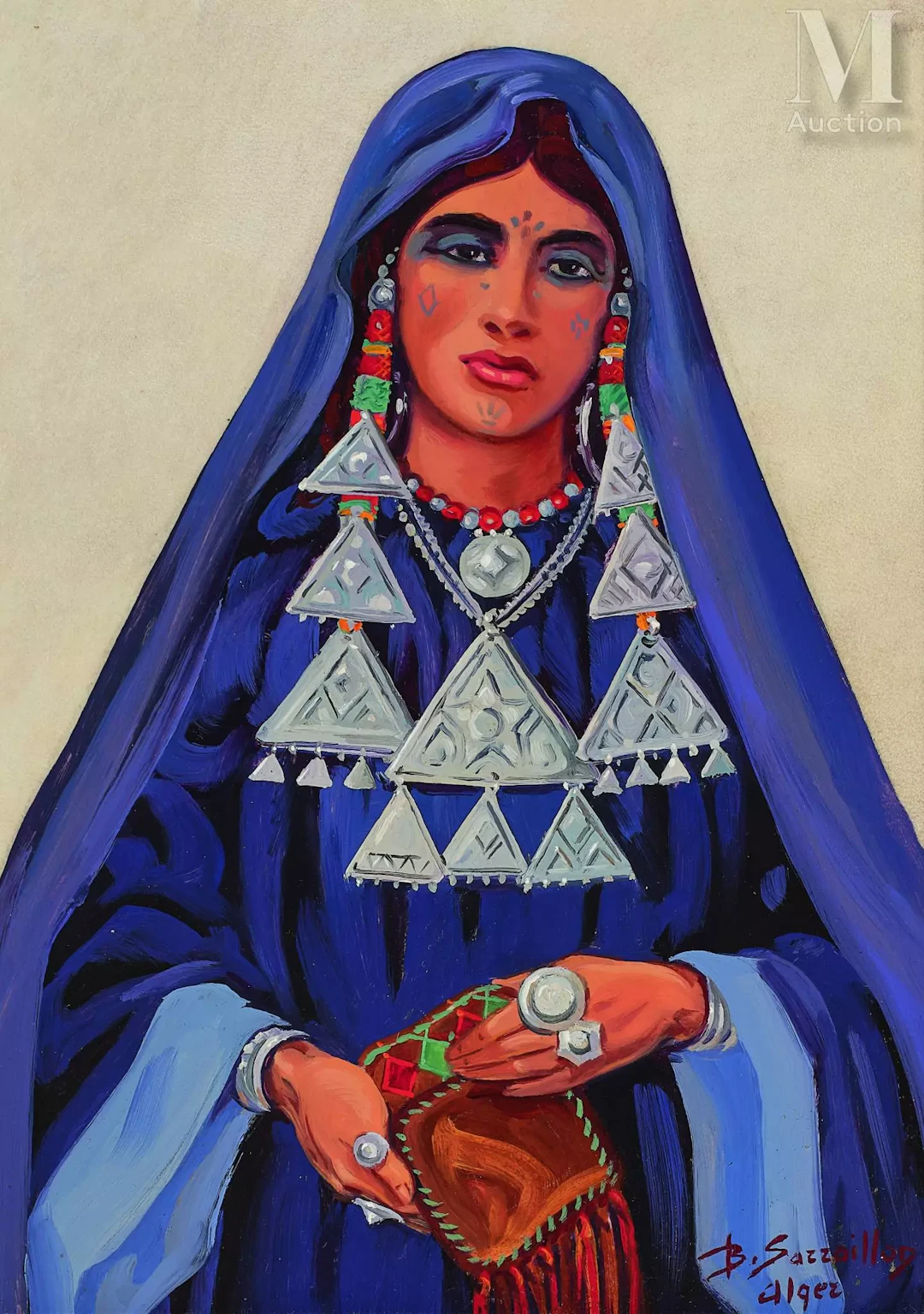 Benjamin SARRAILLON (Lyon, 1901 - 1989) Targuia, femme du Hoggar