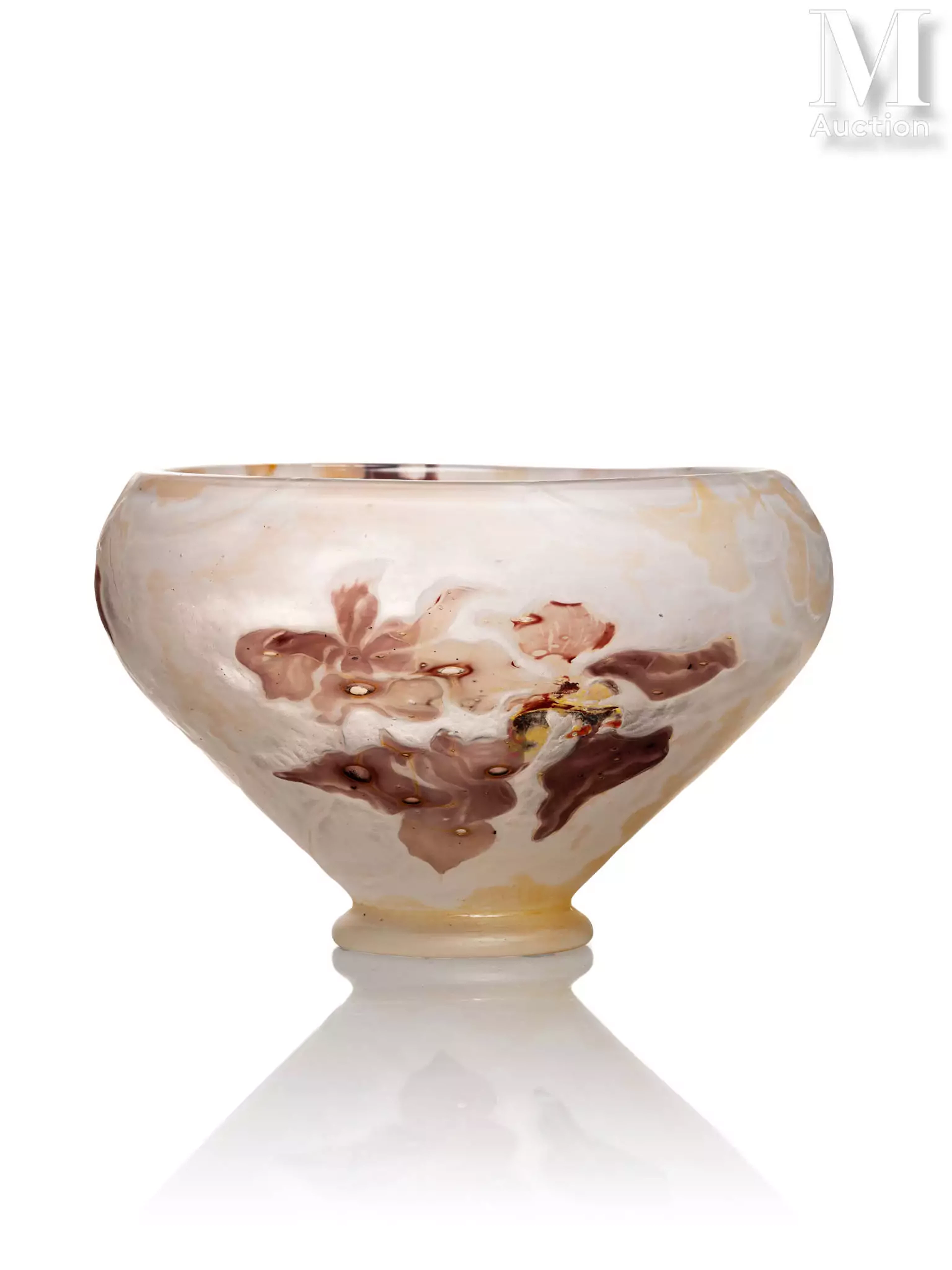 Emile GALLE (1846 - 1904) "Marqueterie aux orchidées"