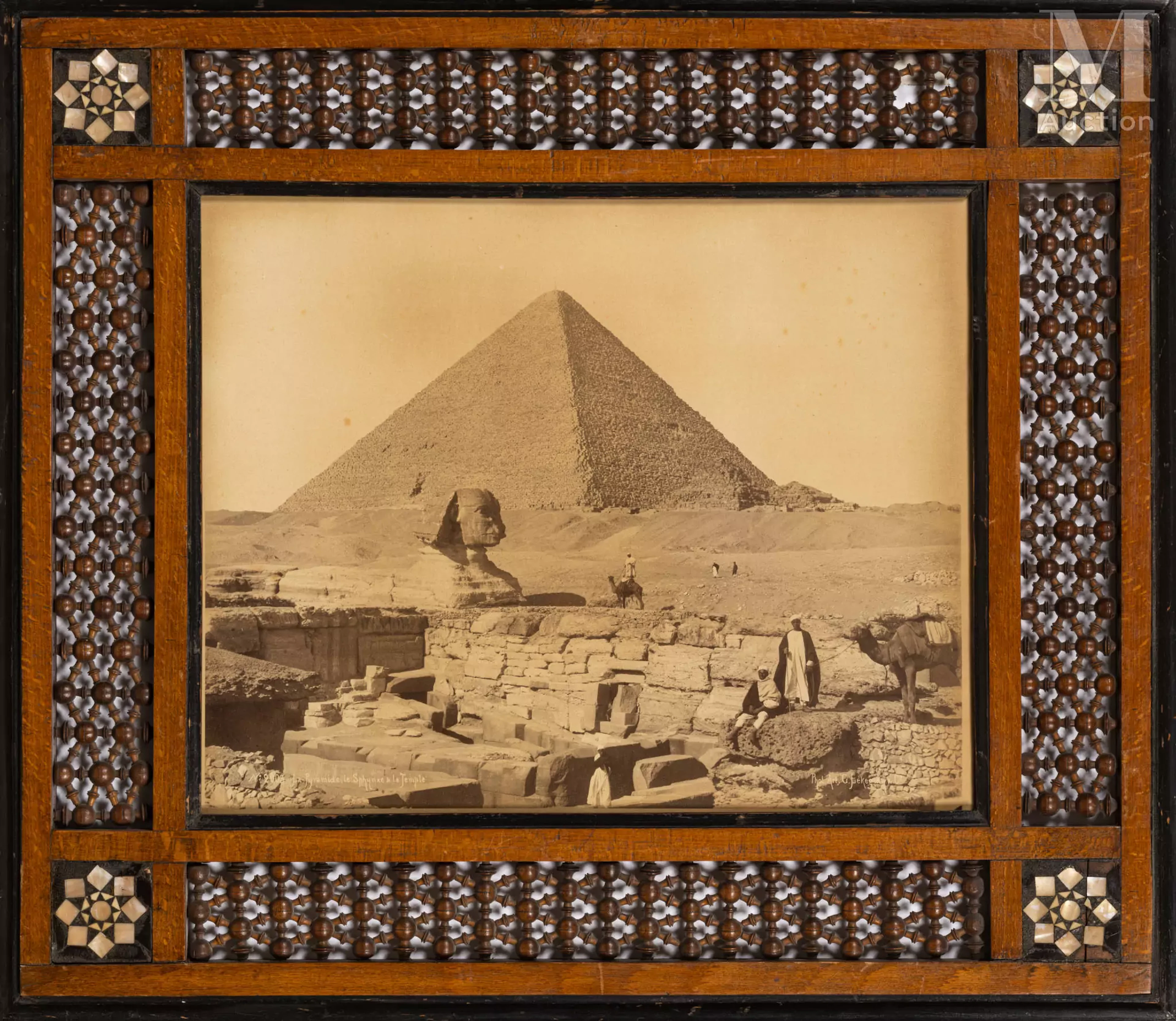 Gabriel LEGEKIAN, Égypte, fin du XIXᵉ siècle Pyramide de Khéops, Sphinx