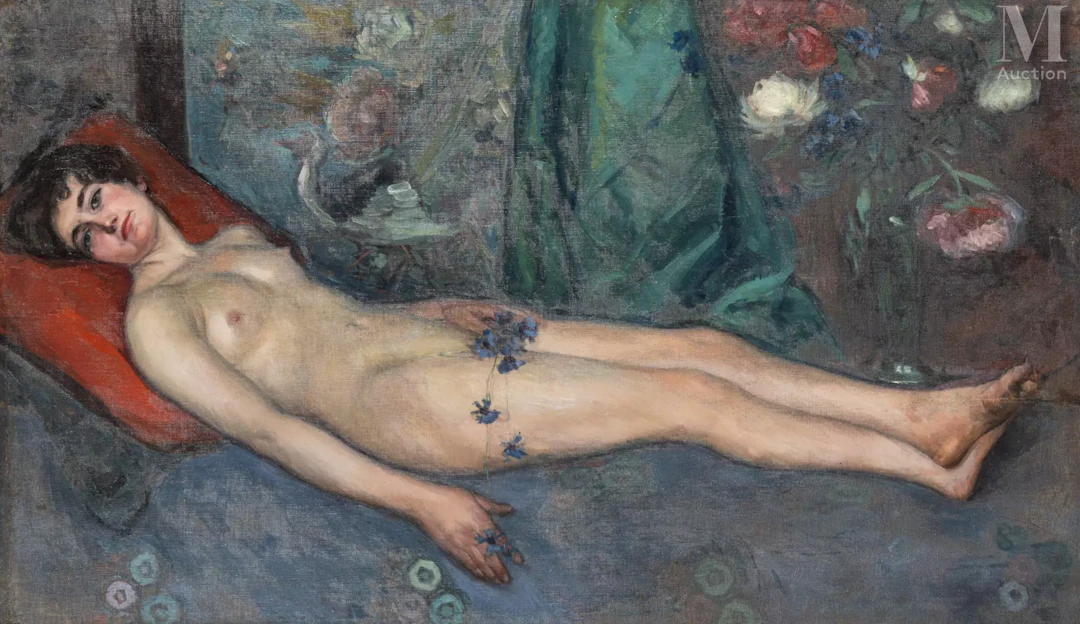 Sacha ZALIOUK (Radomysl 1887 - Paris 1971) Nu allongé/ Portrait d'homme