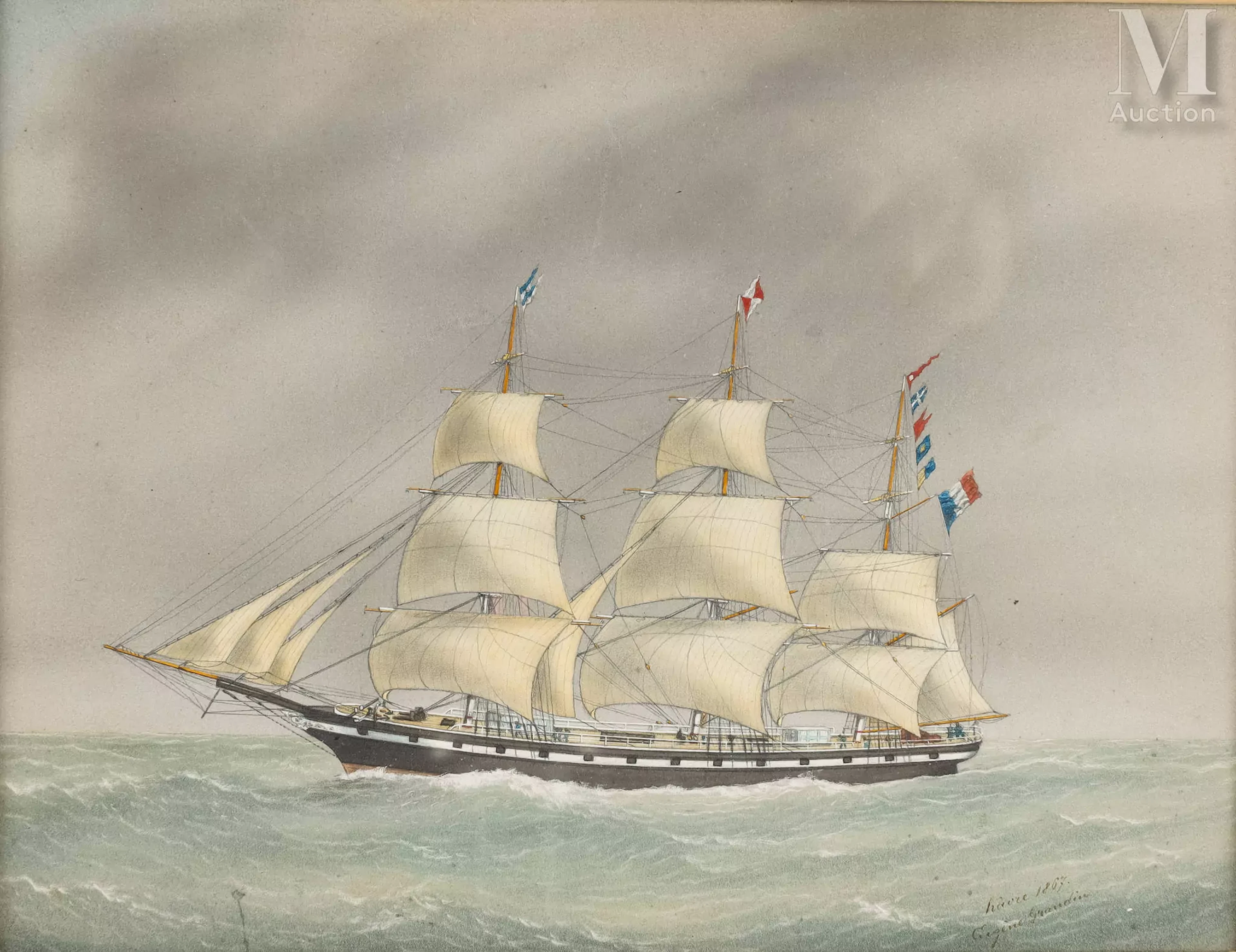 Eugène GRANDIN (1833-1919), peintre officiel de la Marine