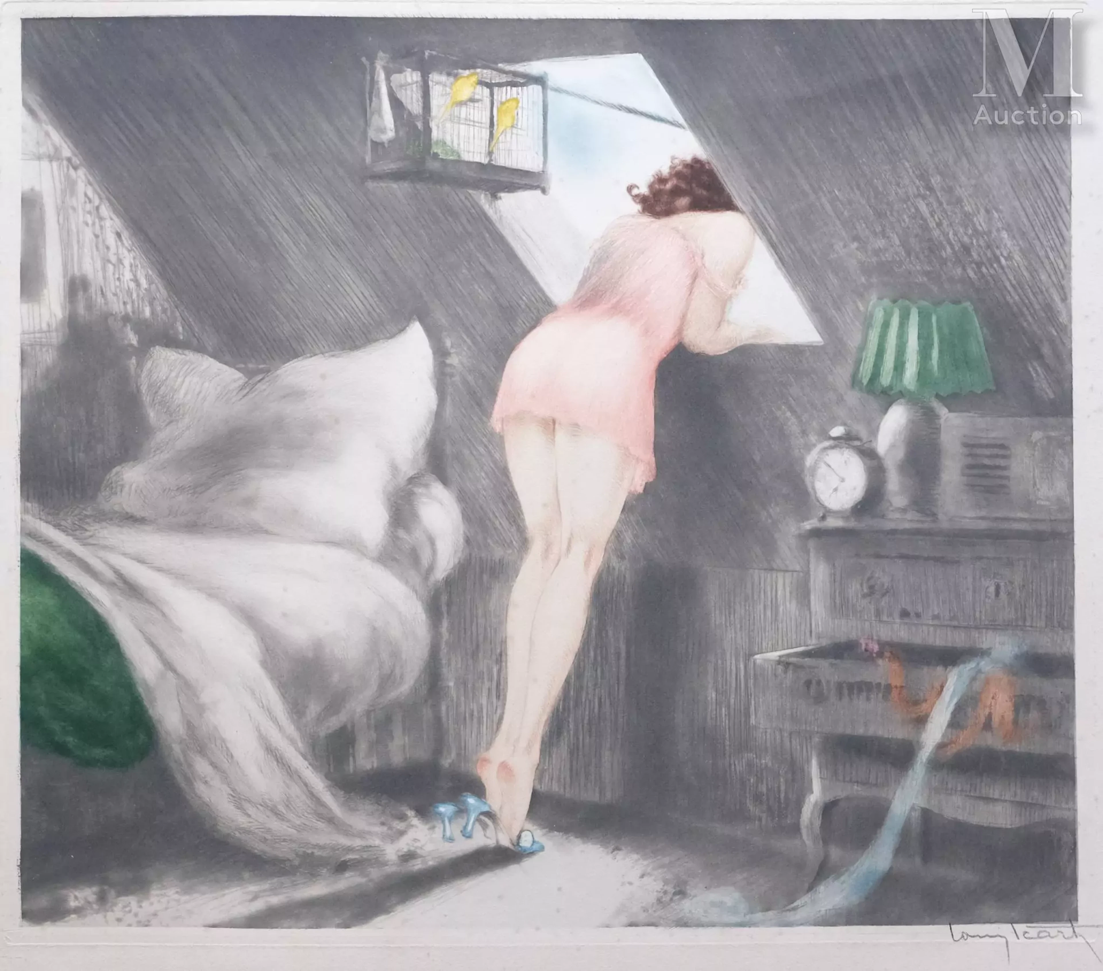 Ensemble de quarante-cinq estampes ou lithographies, début 20ème siècle