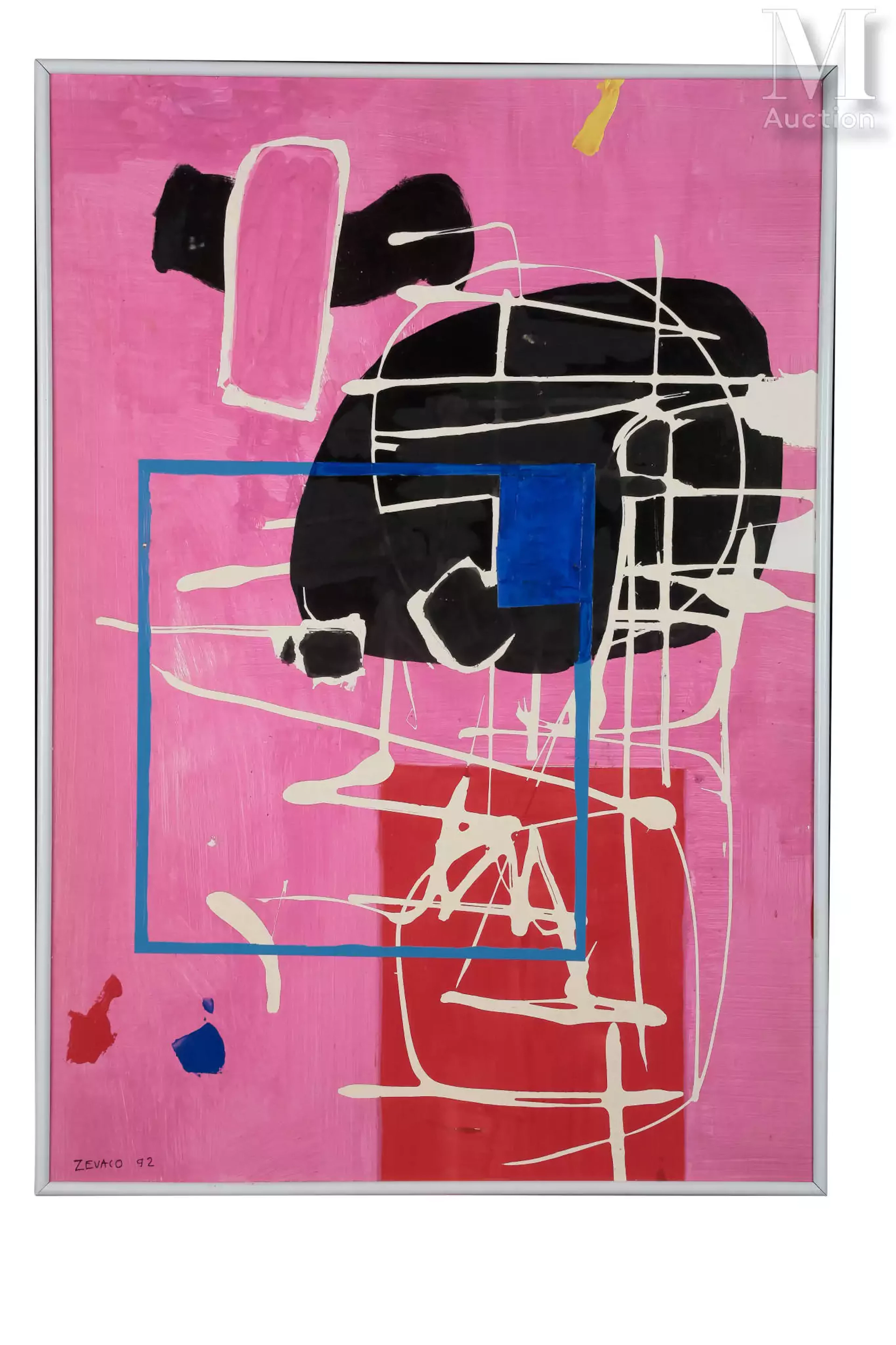 Xavier ZEVACO (1925-2004), Composition, acrylique sur carton, signée.