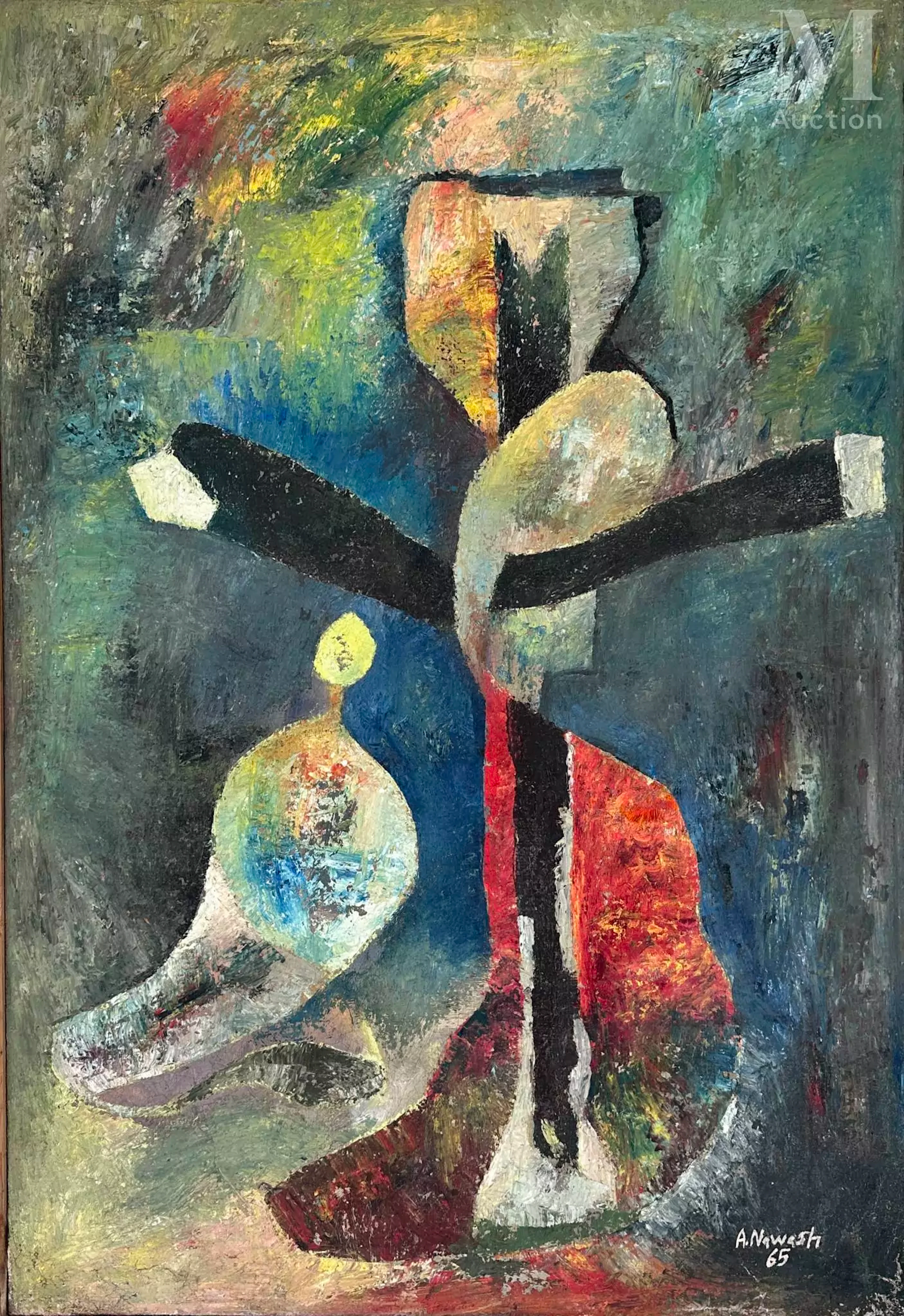 Ahmad NAWASH (Palestine, 1934 - 2017) The Crucified right (آلحق المصلوب)