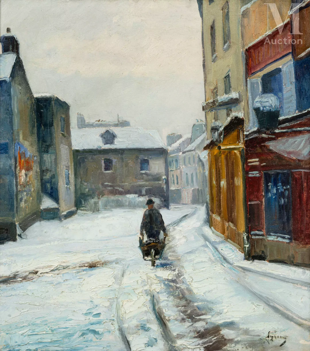 Josef SYROVY (Perov nad Labem 1879 - Prague 1956) Ville enneigée