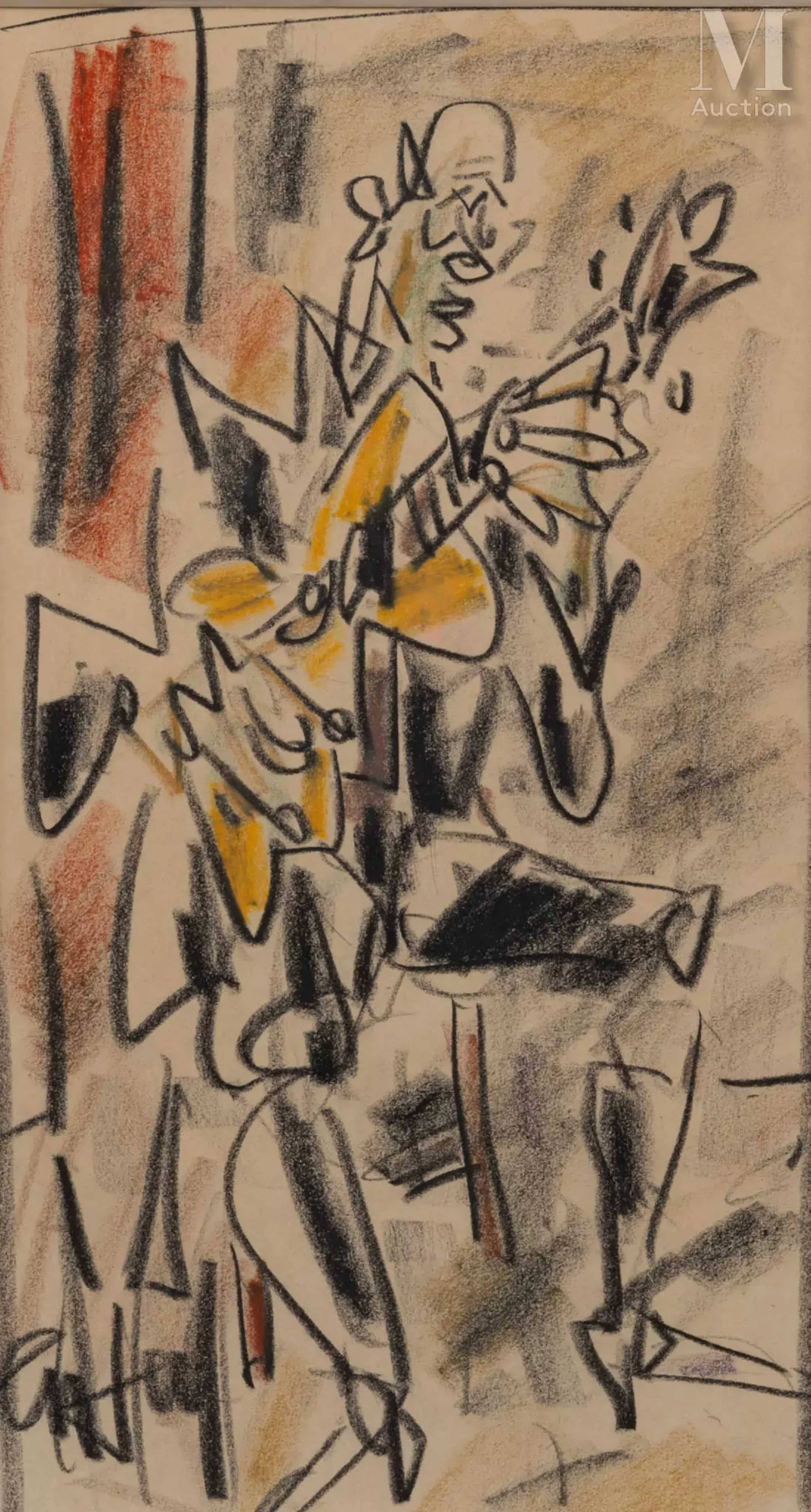 Eugène Paul dit GEN PAUL (Paris 1895 - 1975) Le guitariste