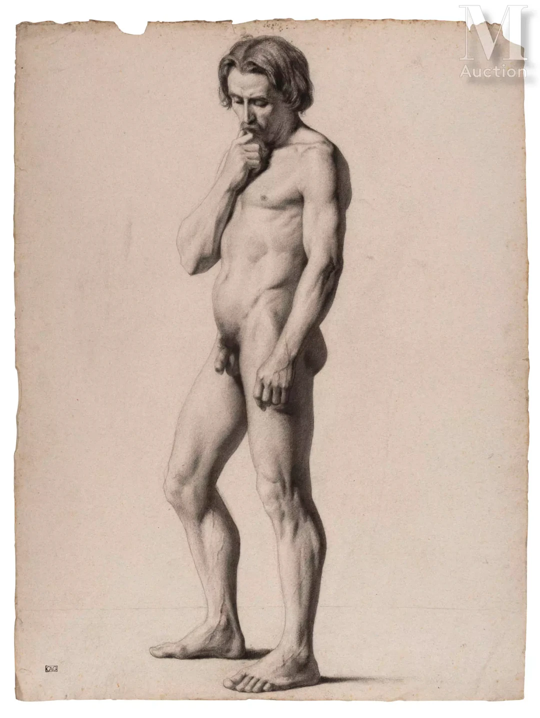 Camille-Auguste GASTINE (Paris 1819 – 1867) Académie d’homme