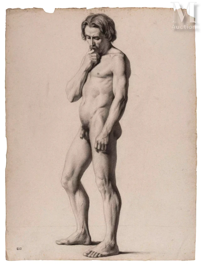 Camille-Auguste GASTINE (Paris 1819 – 1867) Académie d’homme