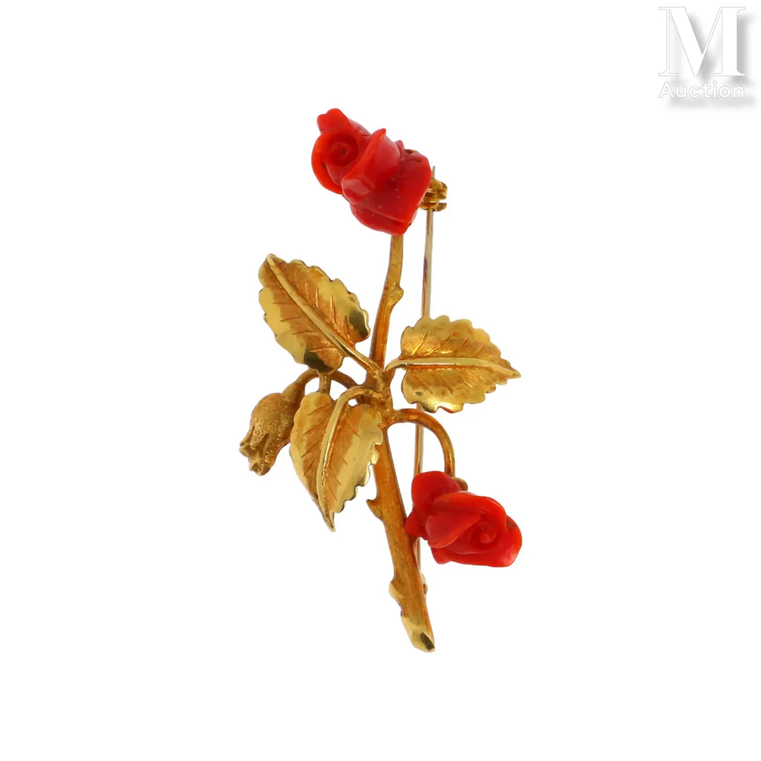 Broche corail