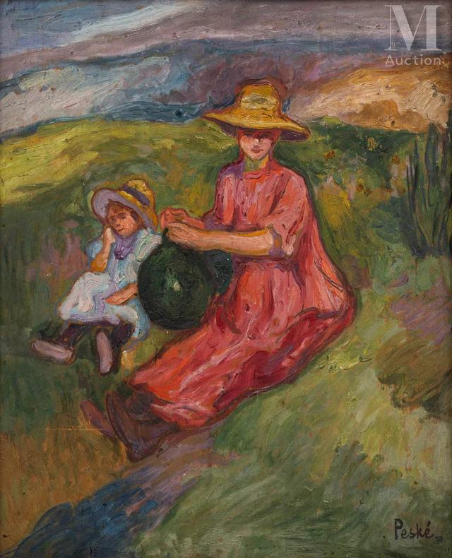 Jean Misceslas PESKE (Golta 1870 - Le Mans 1949) Femme à la cruche
