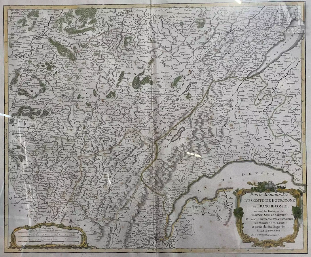 Carte de la partie Méridionale du Comté de Bourgogne ou Franche-Comté