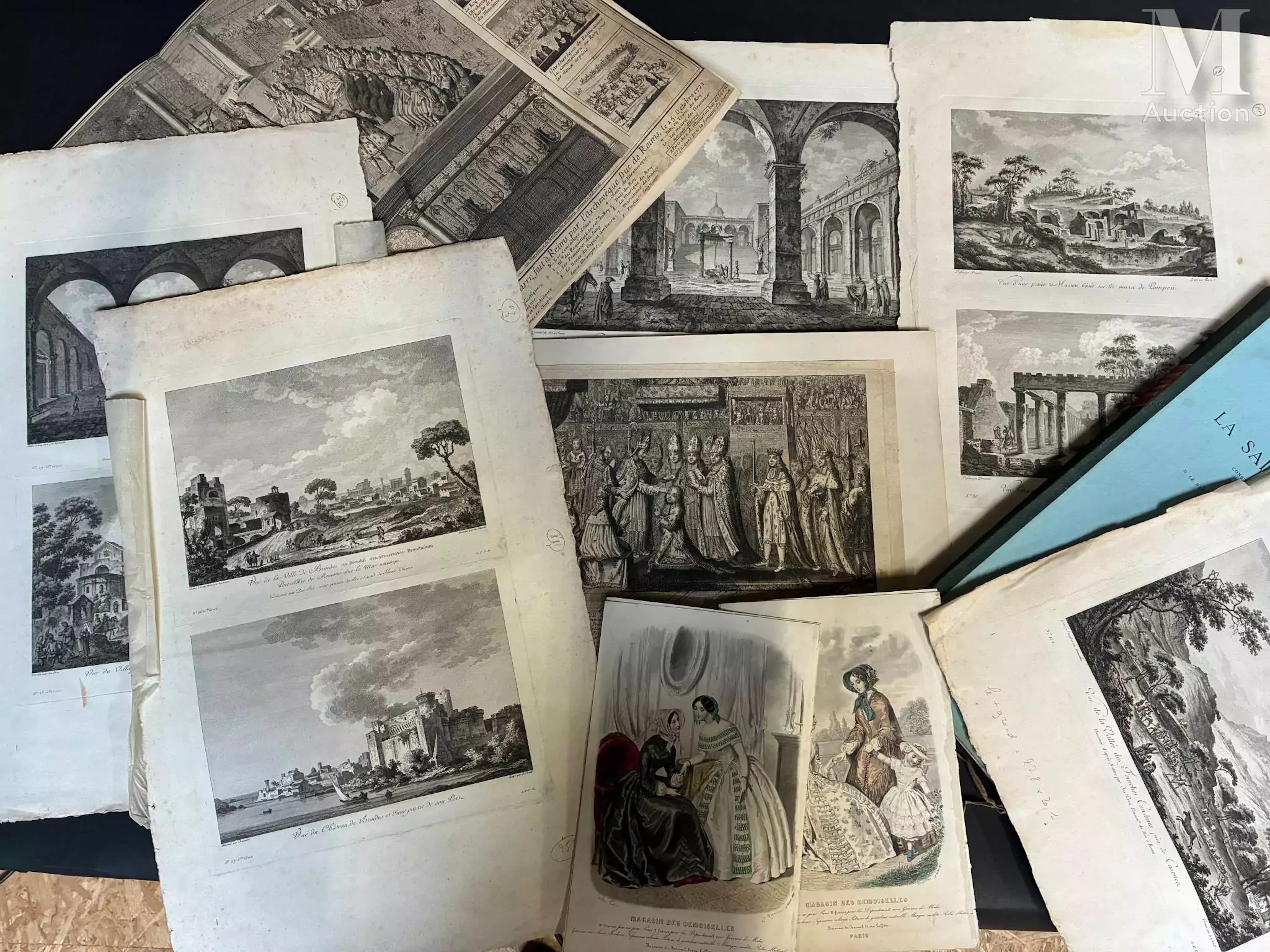 Lot de gravures anciennes