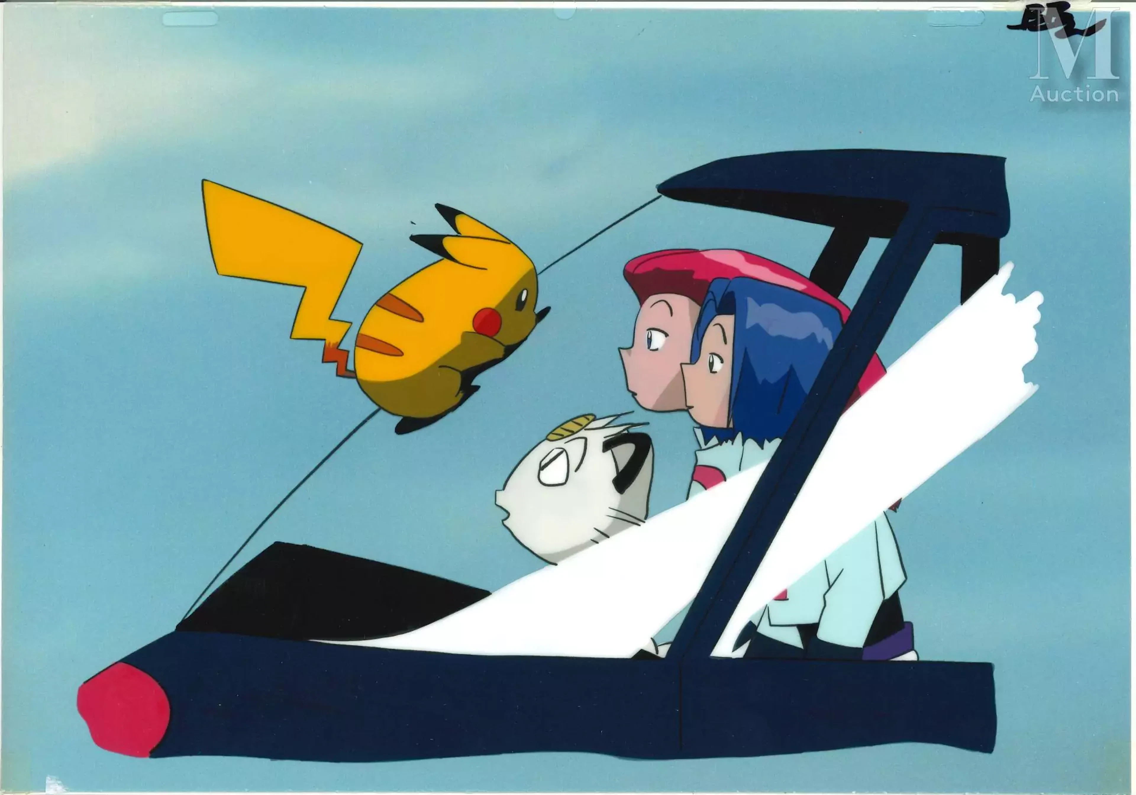 POKEMON Pikachu face à Jessie, James et Miaouss à bord d’un avion