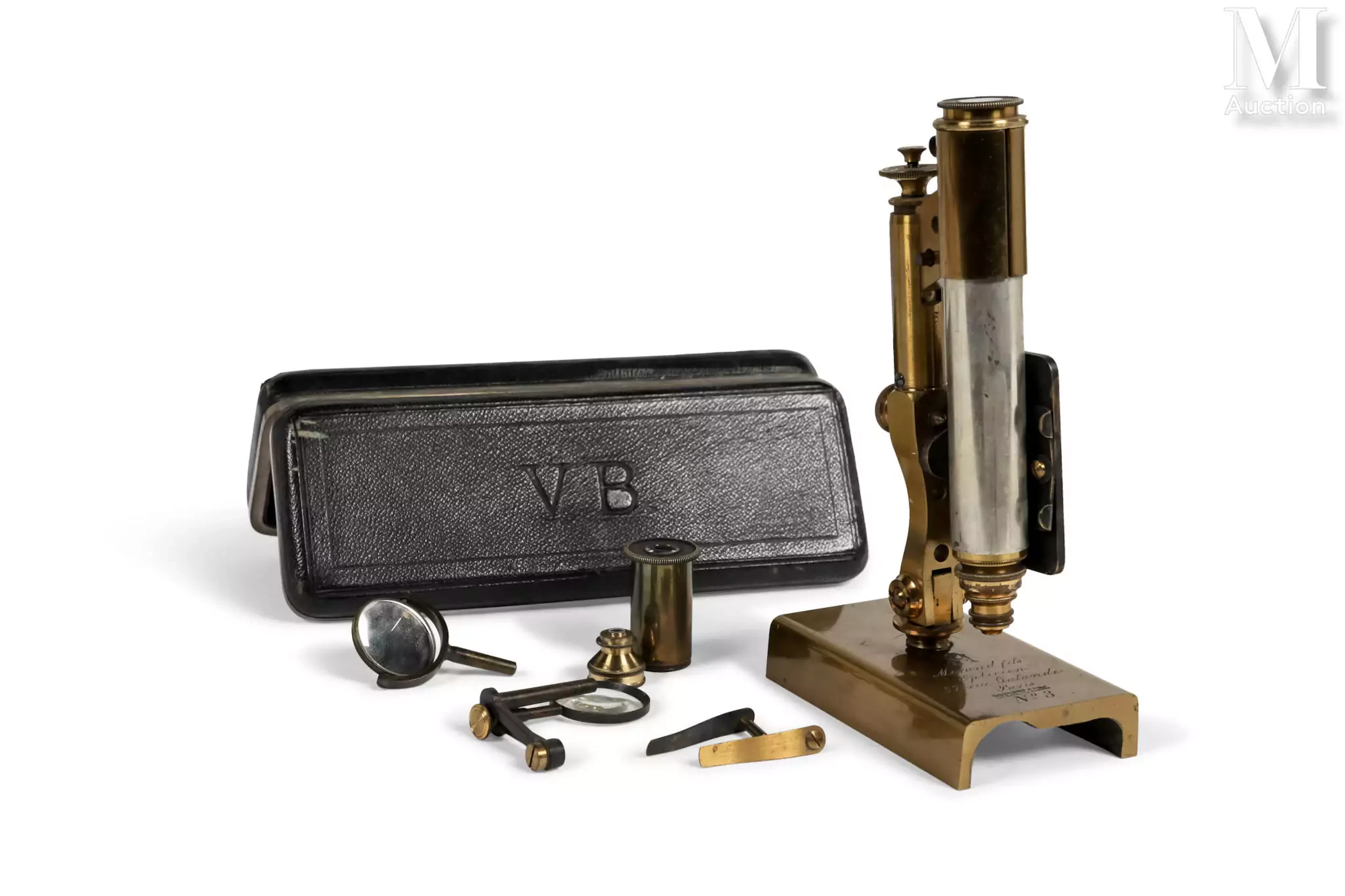 Microscope miniature dans sa boite.