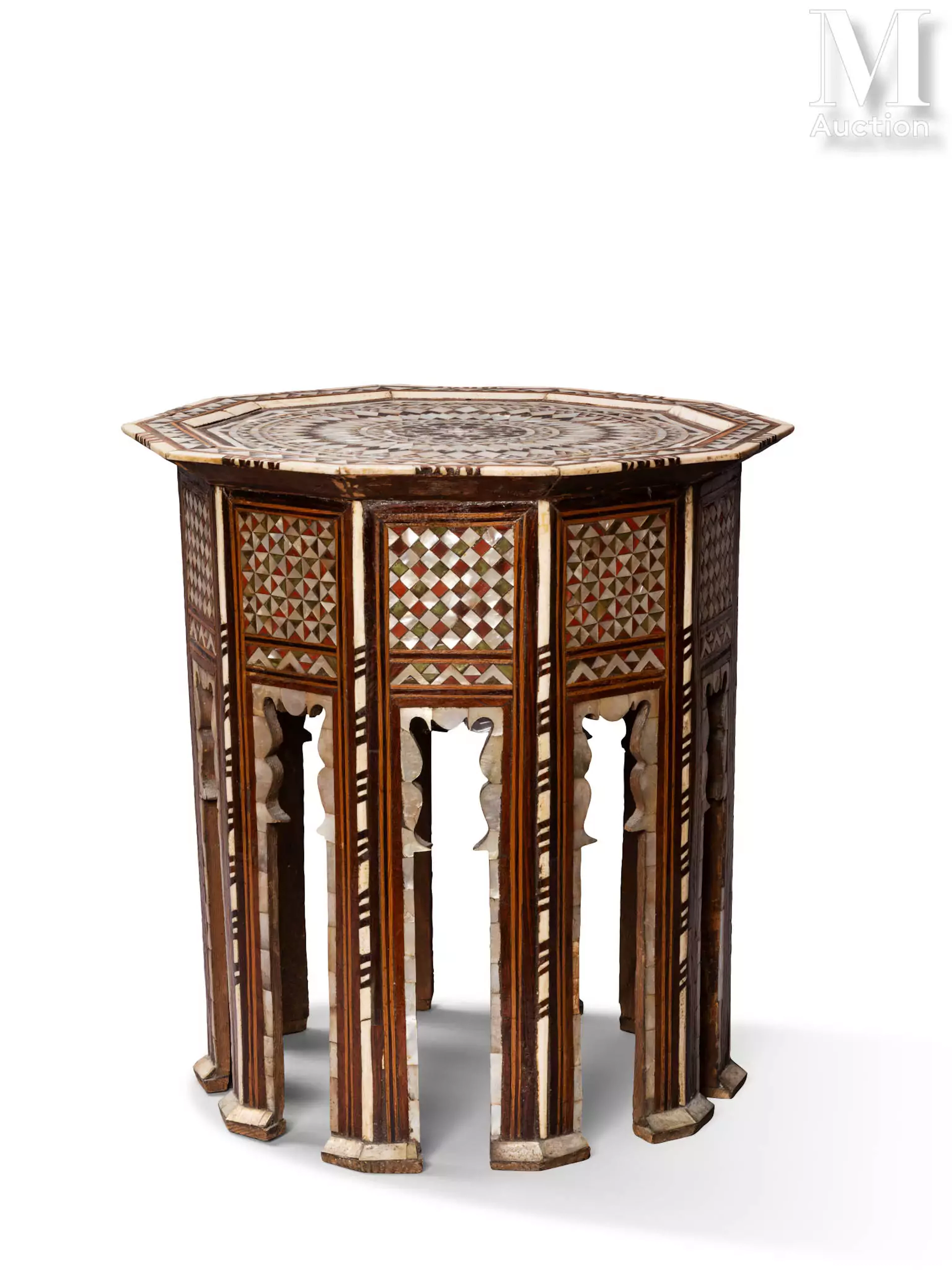 Guéridon décagonal Empire ottoman, vers 1800