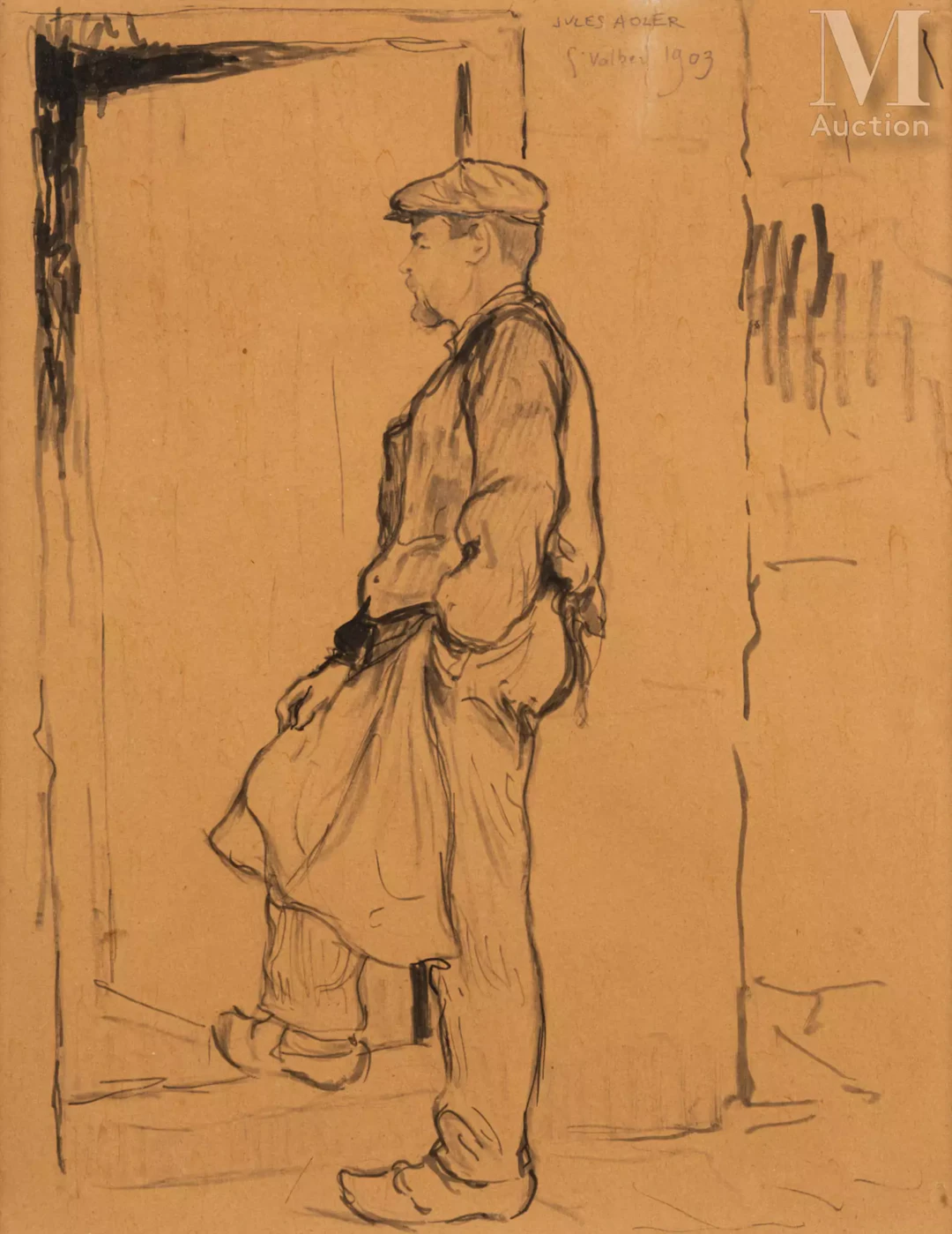 Jules ADLER (Luxeuil les Bains 1865 - Nogent sur Marne 1952) Homme au tablier