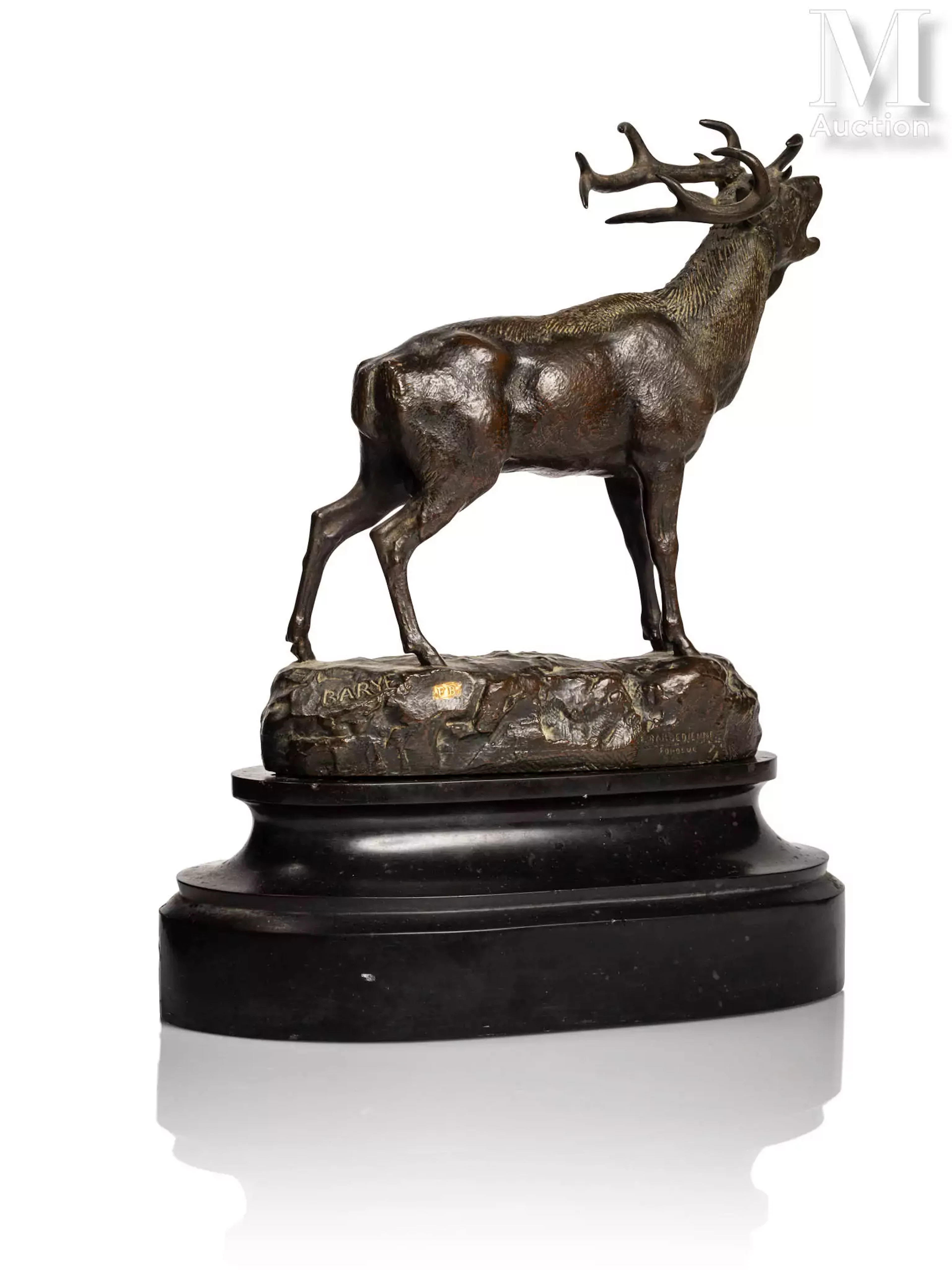Antoine Louis BARYE (Paris 1796-1875), d'aprés "Cerf brâmant"