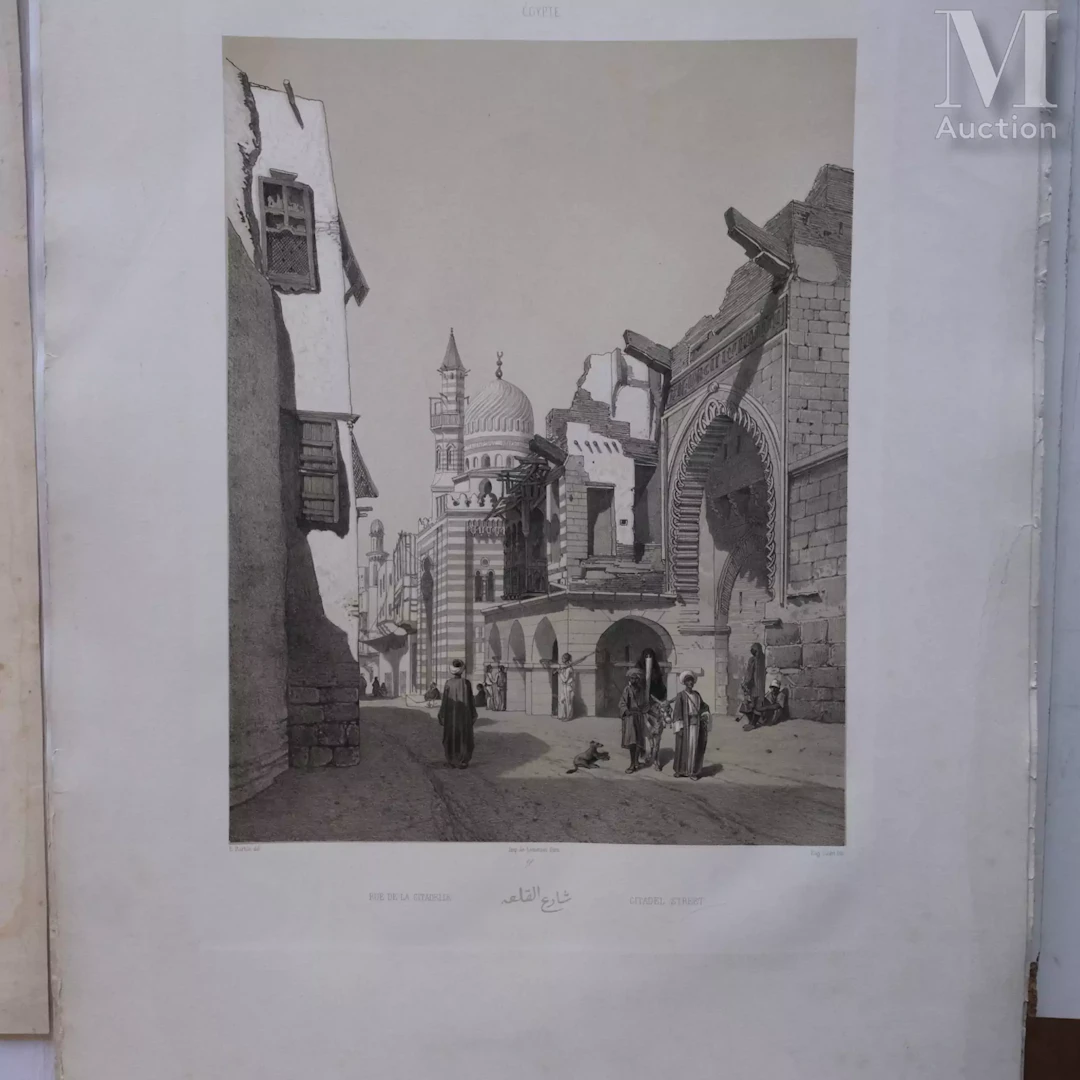 BIDA Alex (XIX) et E. BARBOT : Suite de quinze gravures "Souvenirs d'Égypte"