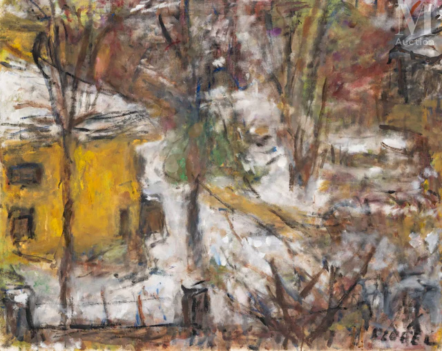 Béla CZÓBEL (Budapest 1883-1976) Szentendre sous la neige
