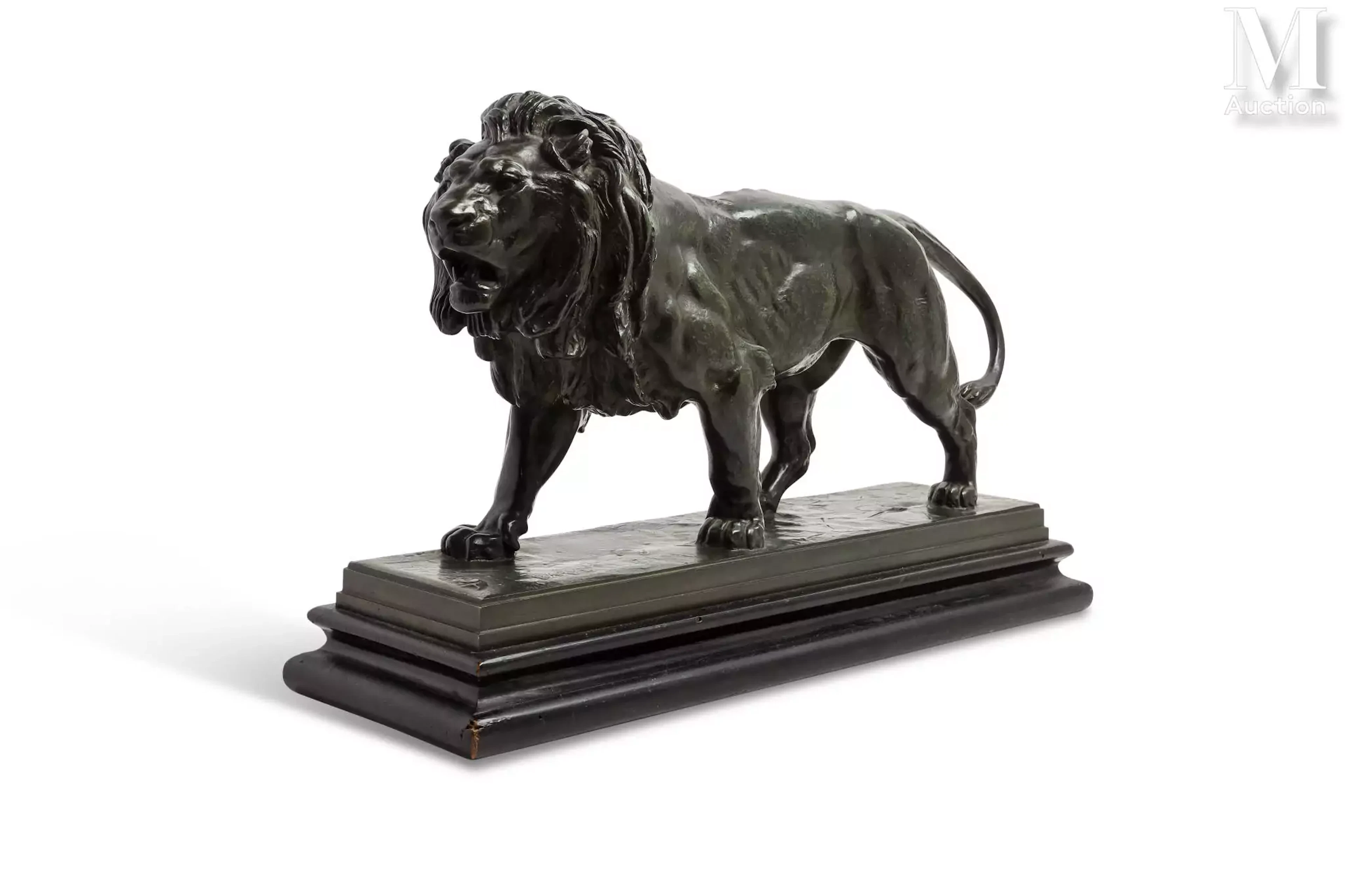 D'après Antoine Louis BARYE (1795-1875) Lion marchant