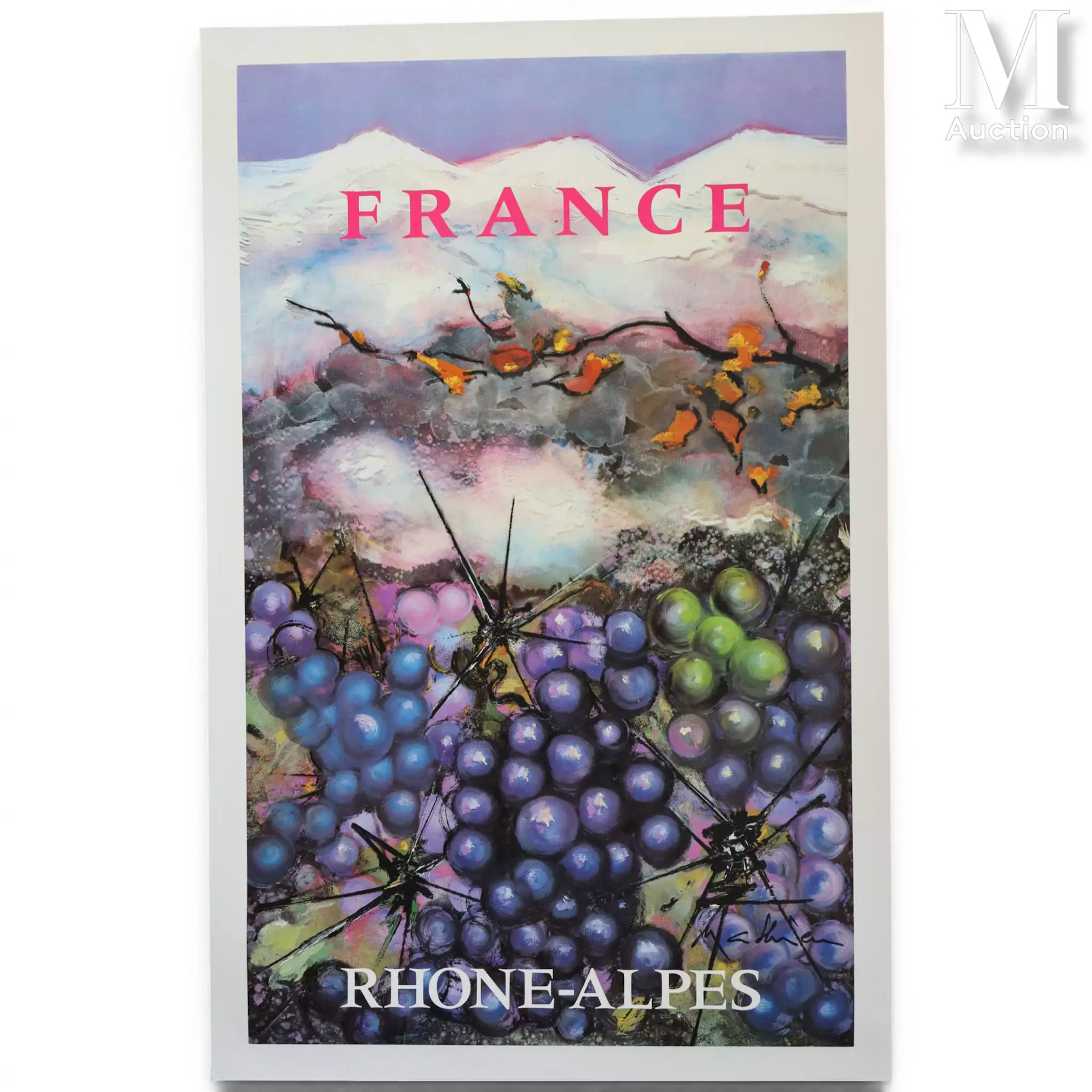 MATHIEU Georges (1921-2012) Affiche en couleur "FRANCE RHÔNE ALPES"