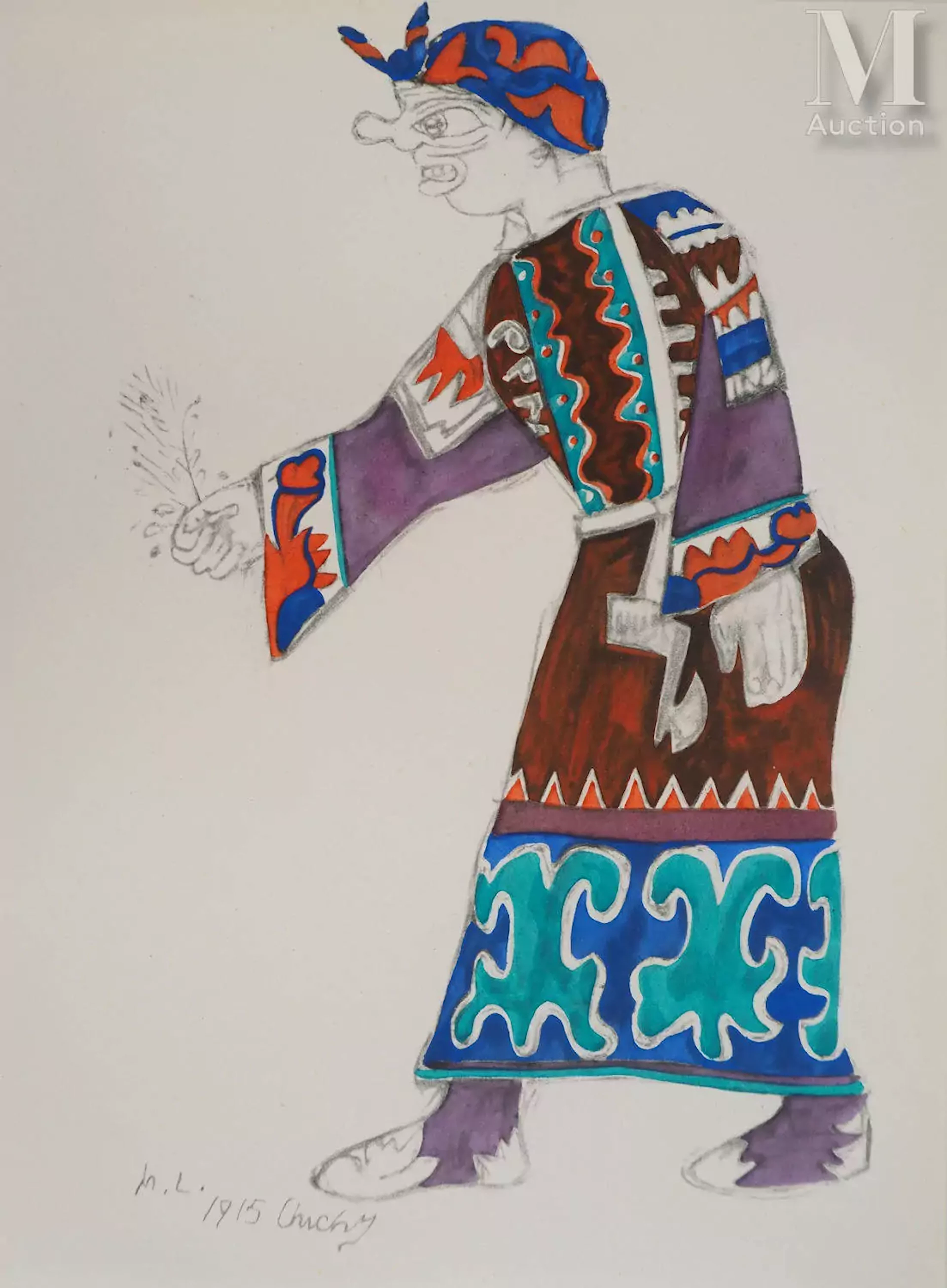 LARIONOV Michel (1881-1964) Costume de Baba Yaga, 1954
