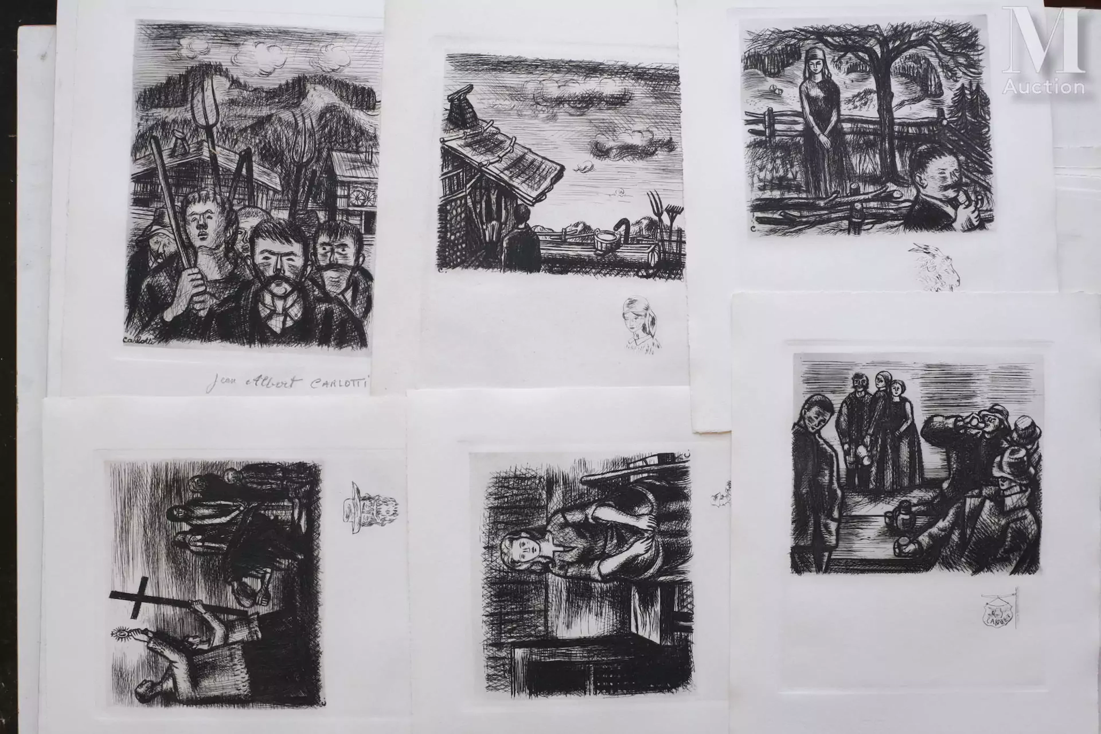 CARLOTTI Jean-Albert (1909-2002) Suite de quarante estampes