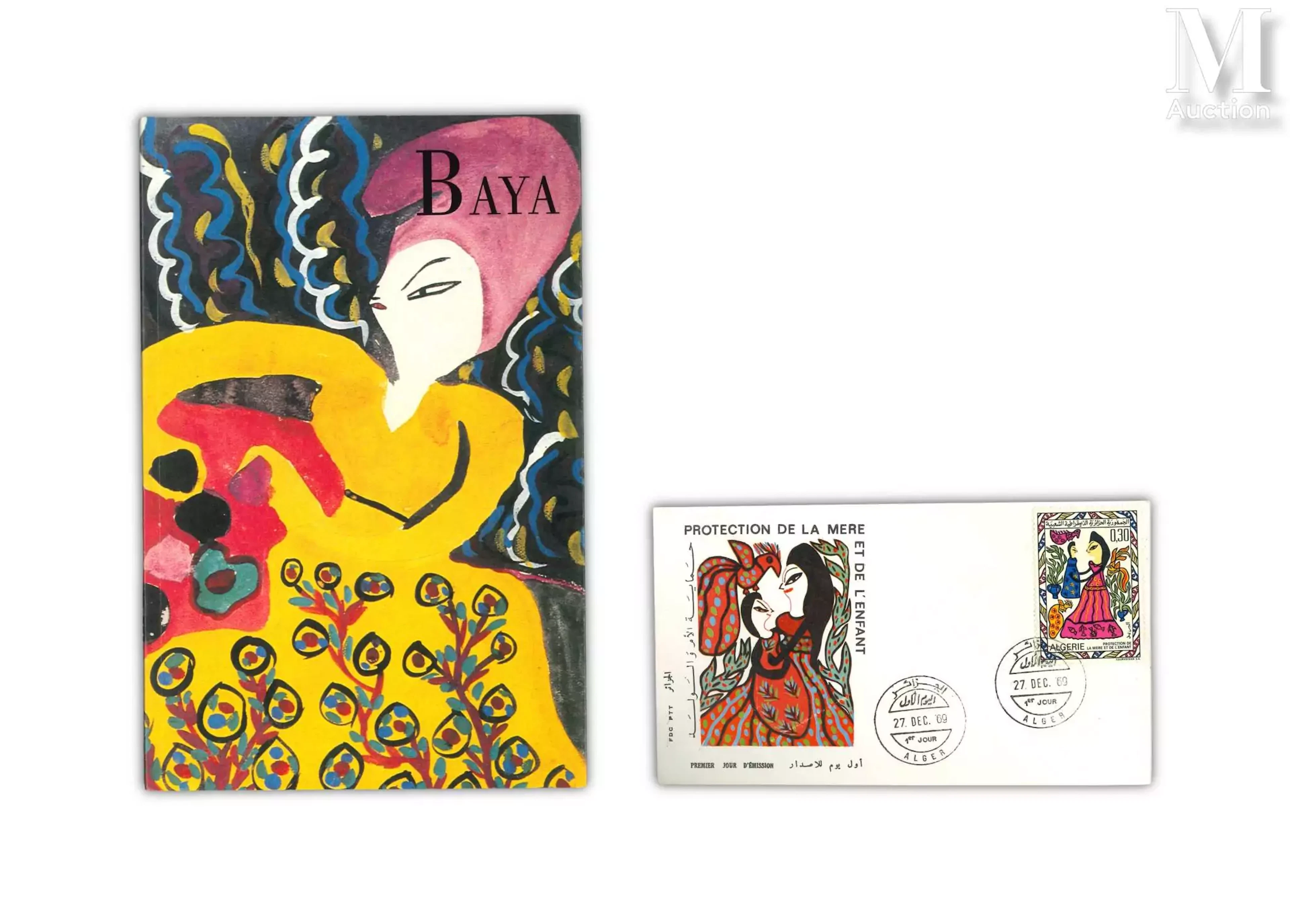 [BAYA] Catalogue de l’exposition « Baya, Gouaches 1947 », Galerie