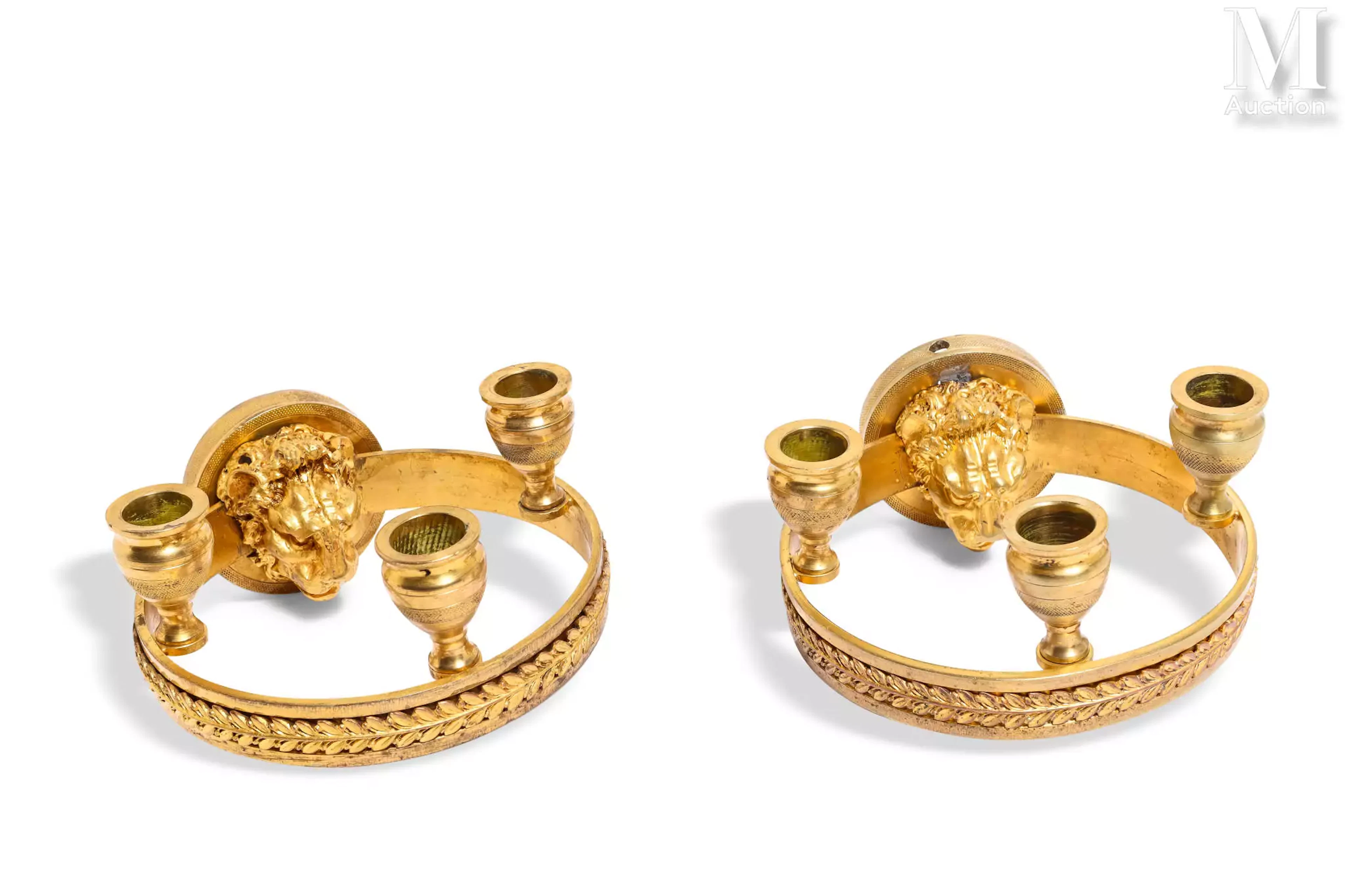 Paire d'appliques d'Époque Restauration