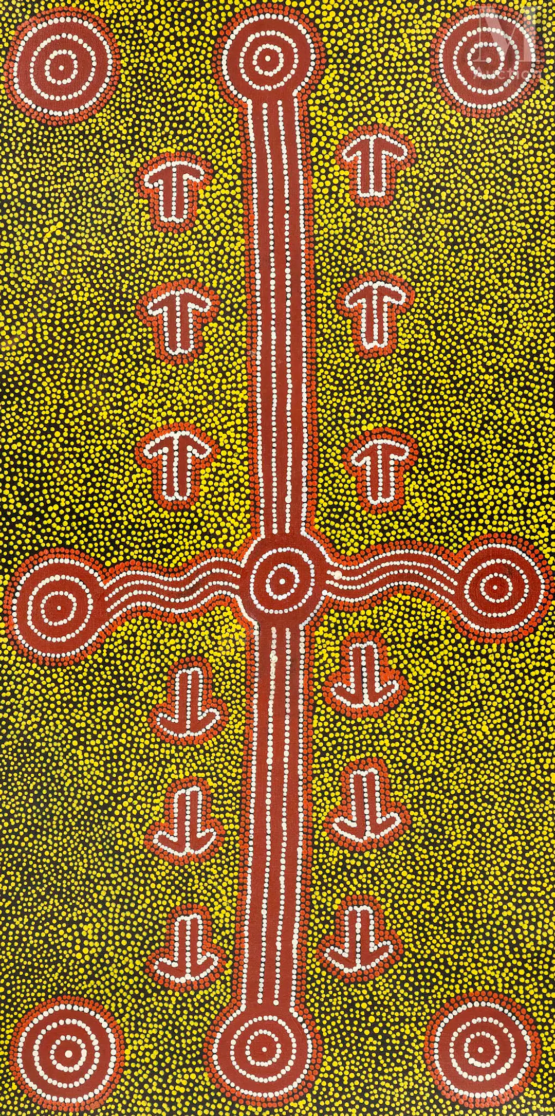 Michael Wayne Japaltjarri (1985 - ) Red Kangaroo Dreaming, 2023