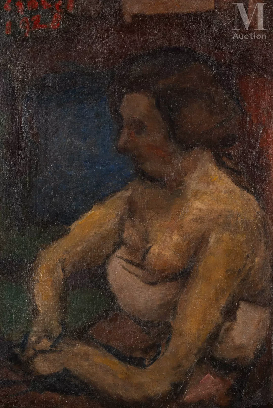 Béla CZÓBEL (Budapest 1883-1976) Femme au bustier