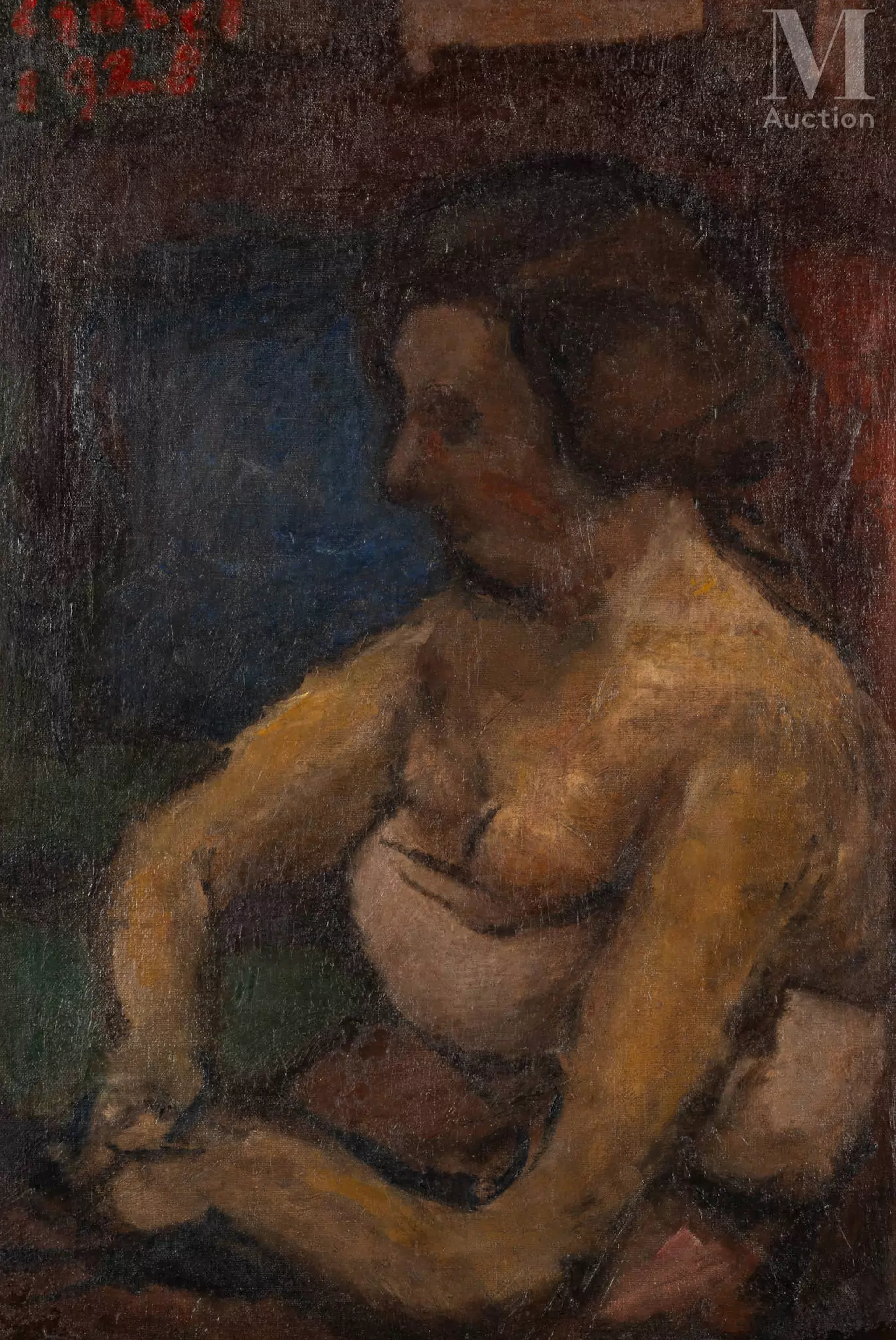 Béla CZÓBEL (Budapest 1883-1976) Femme au bustier