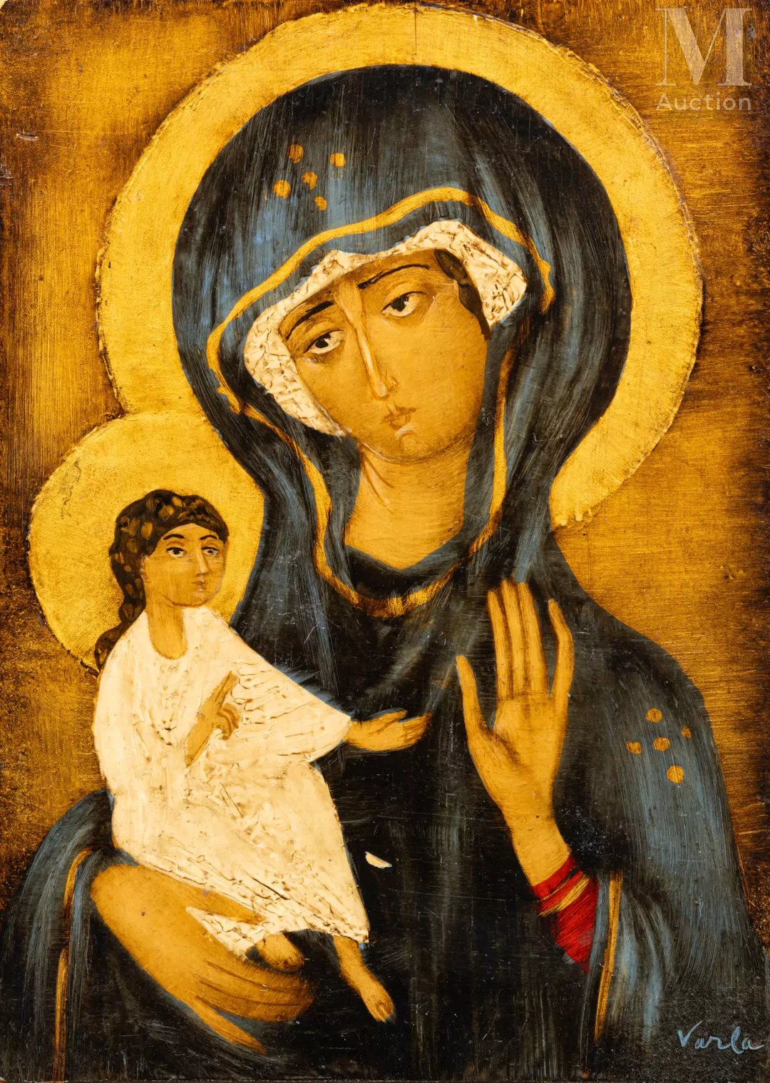 VARLAMICHIVILI Félix dit VARLA (Kutaisi 1903 - Paris 1986) Vierge à l'enfant
