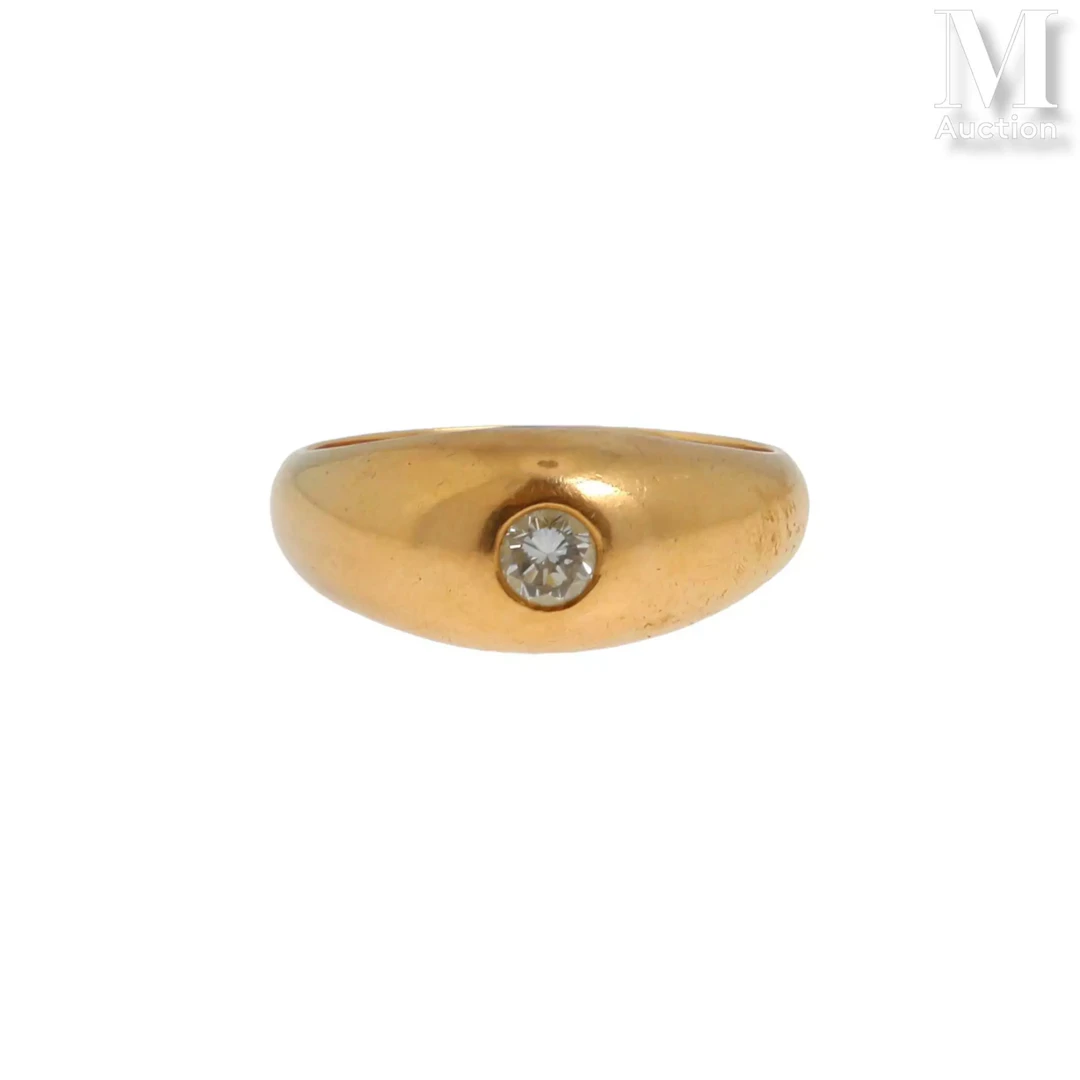 Bague jonc diamant