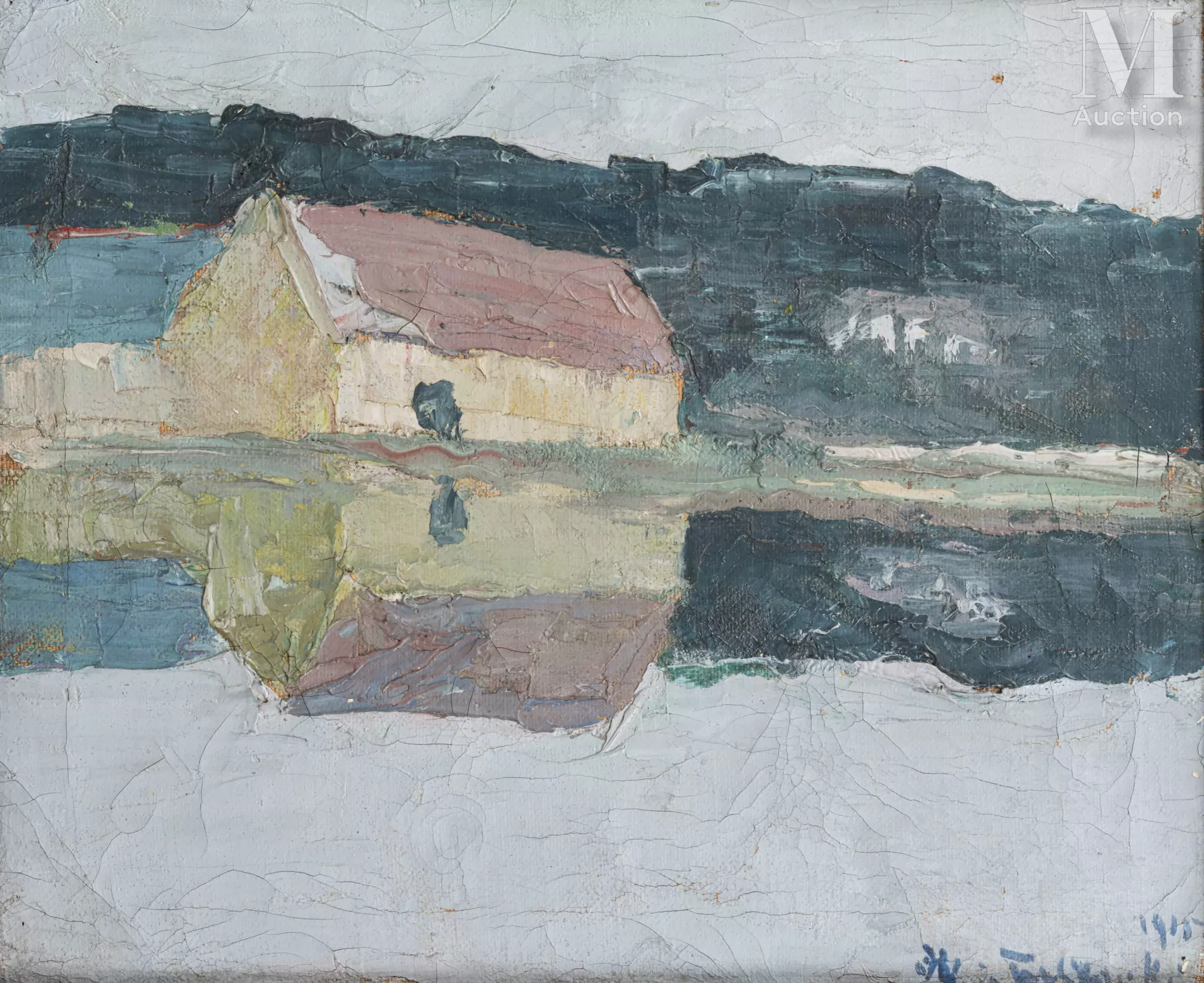Wladimir de TERLIKOWSKI (Poraj 1873-Paris 1951) Maison au bord de