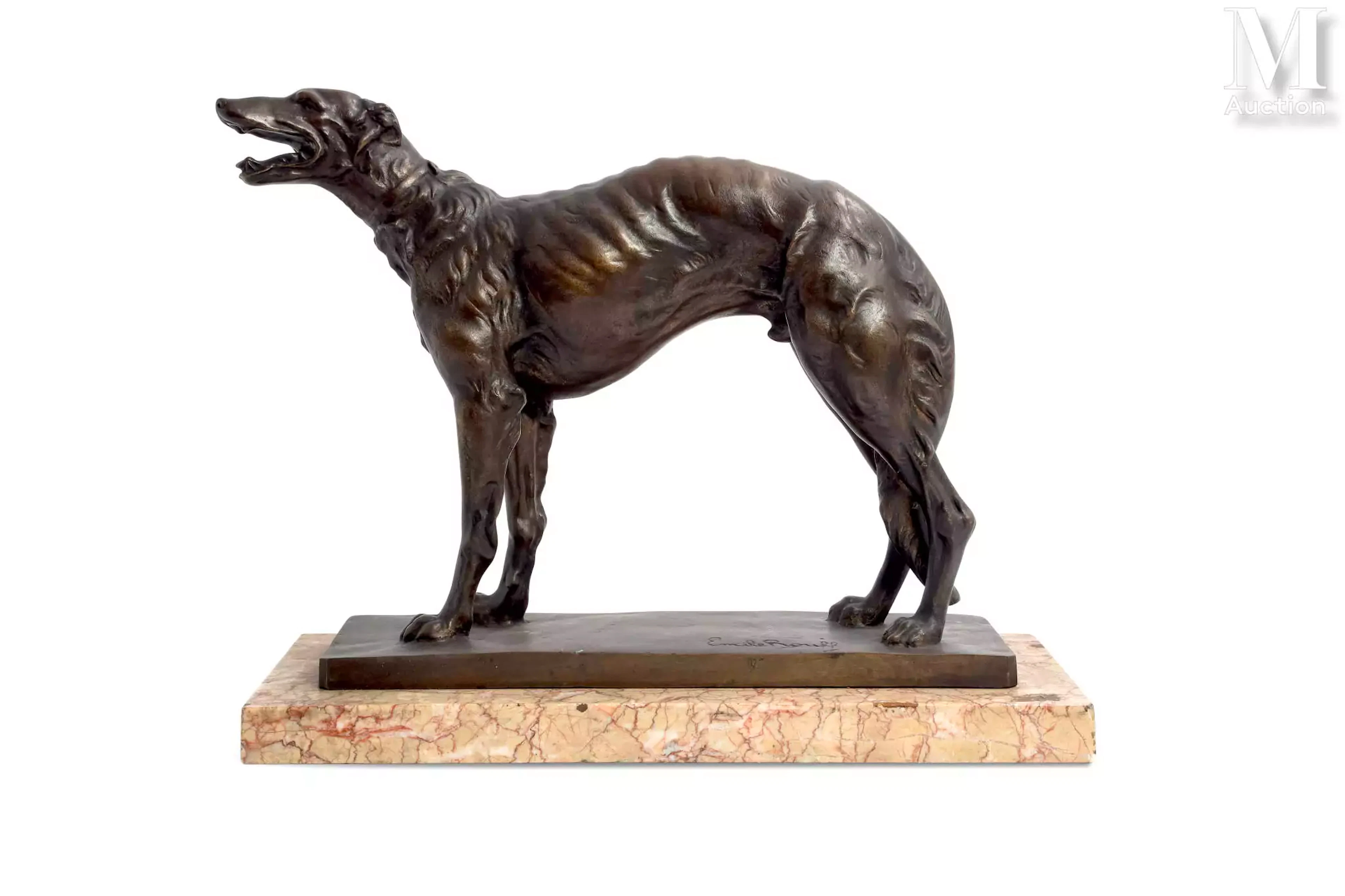 Émile ROUFF (XIX-XXème siècle) Le Lévrier Afghan
