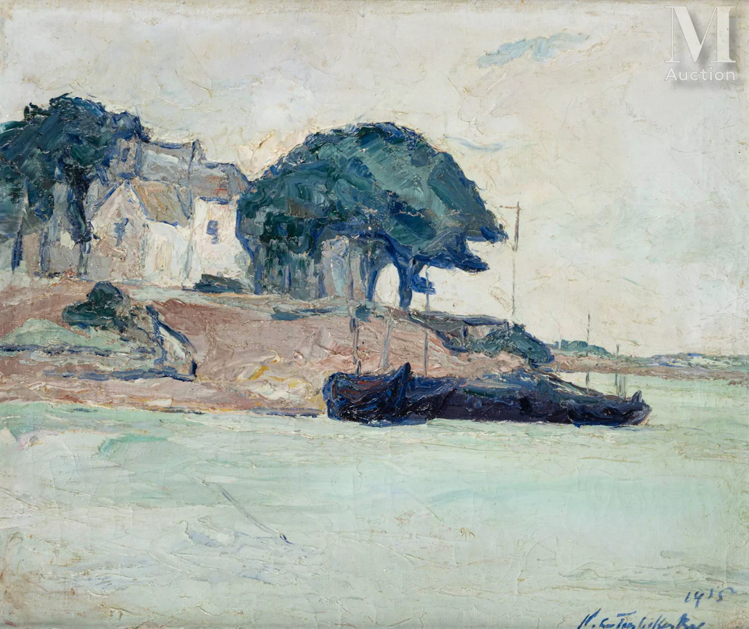 Wladimir de TERLIKOWSKI (Poraj 1873-Paris 1951) Vue présumée de l'île